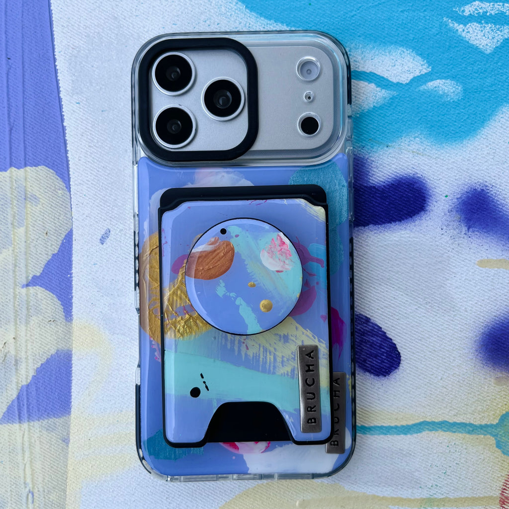 Funda ultra protectora Magsafe con cartera y holder match pintados a mano para iPhone 17 Pro Max  - Ravens
