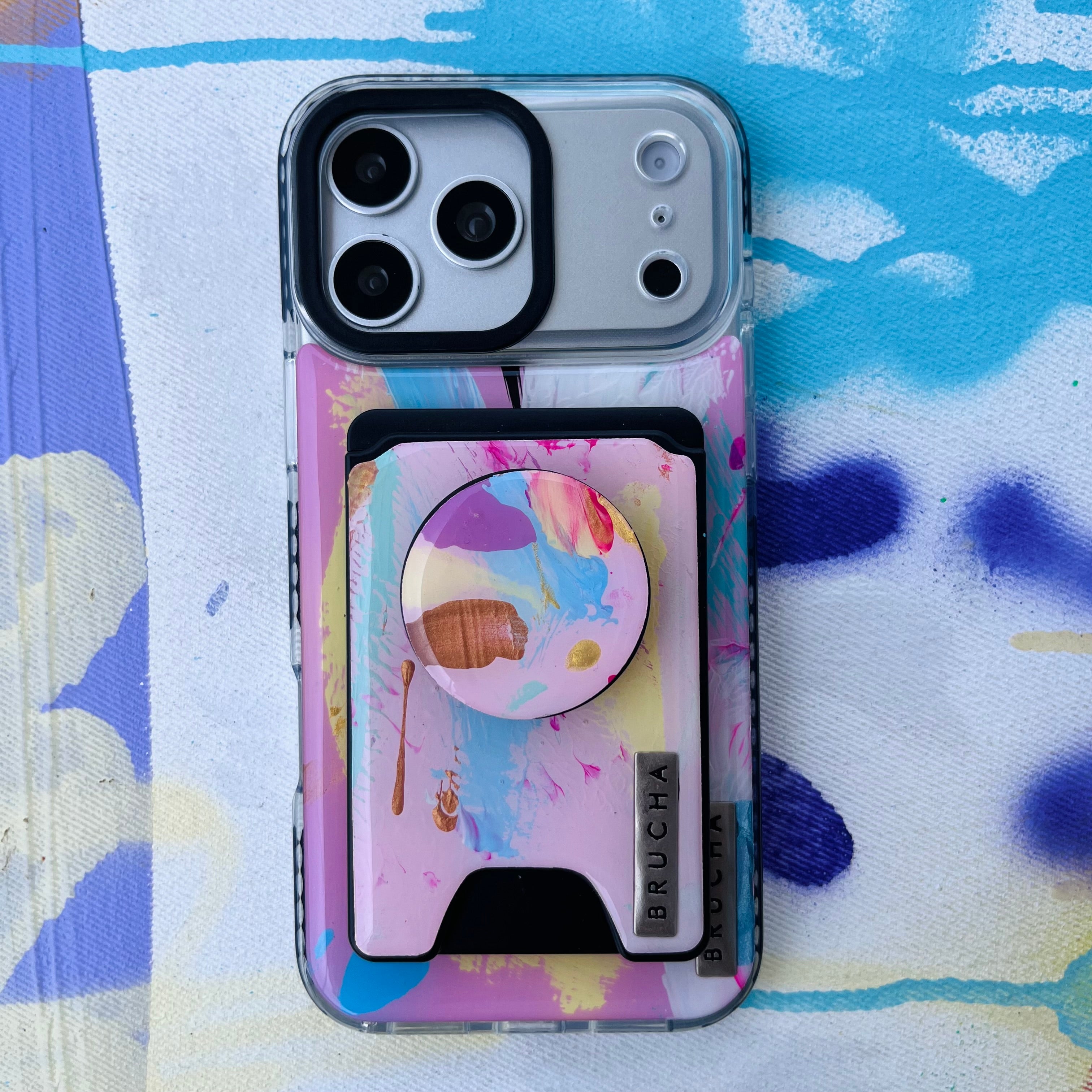 Funda ultra protectora Magsafe con cartera y holder match pintados a mano para iPhone 17 Pro Max  - Jackson