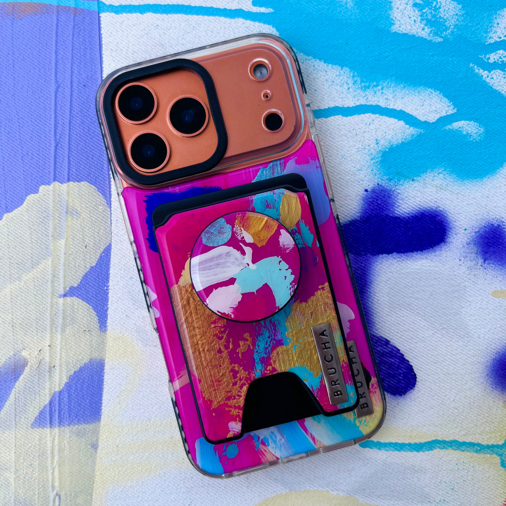 Funda ultra protectora Magsafe con cartera y holder match pintados a mano para iPhone 17 Pro Max  - Josy