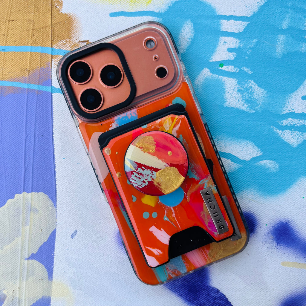 Funda ultra protectora Magsafe con cartera y holder match pintados a mano para iPhone 17 Pro Max  - Hills