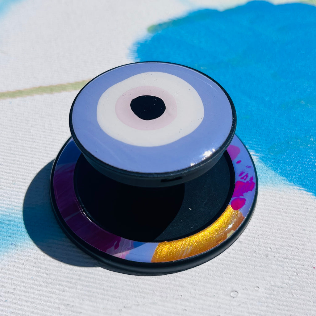 Phone Holder con imán Magsafe pintado a mano - Ojo Turco Lila
