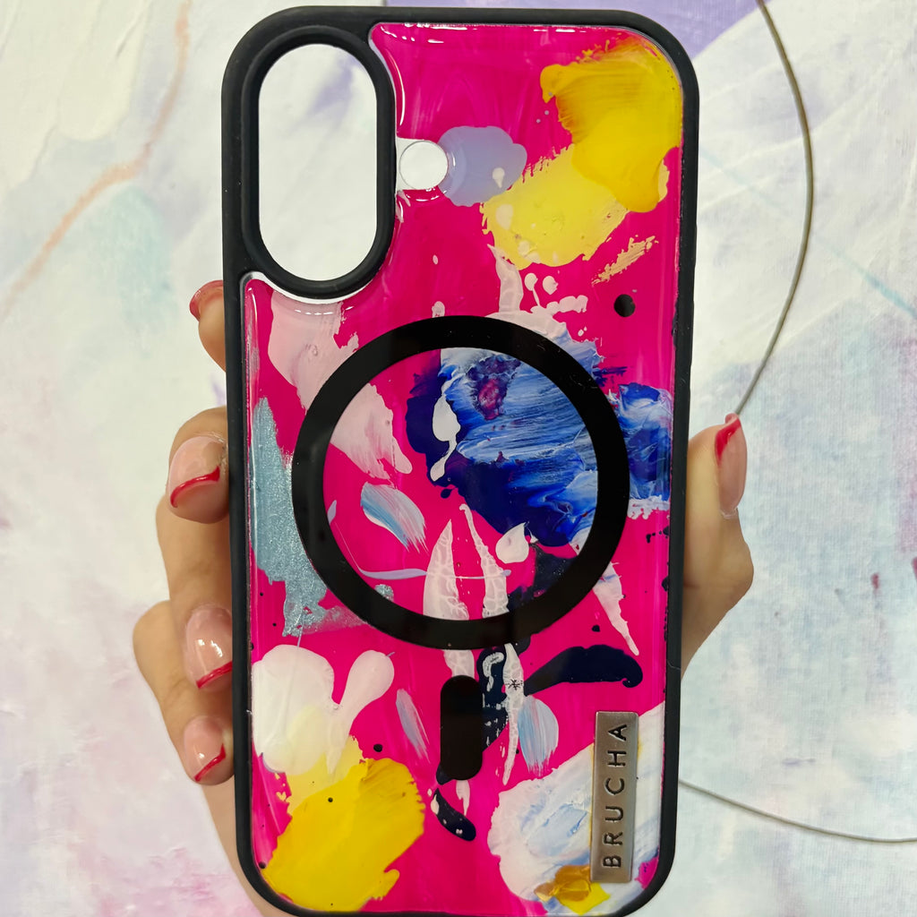 Funda MagSafe ultra protectora pintada a mano para iPhone 16 - Amari