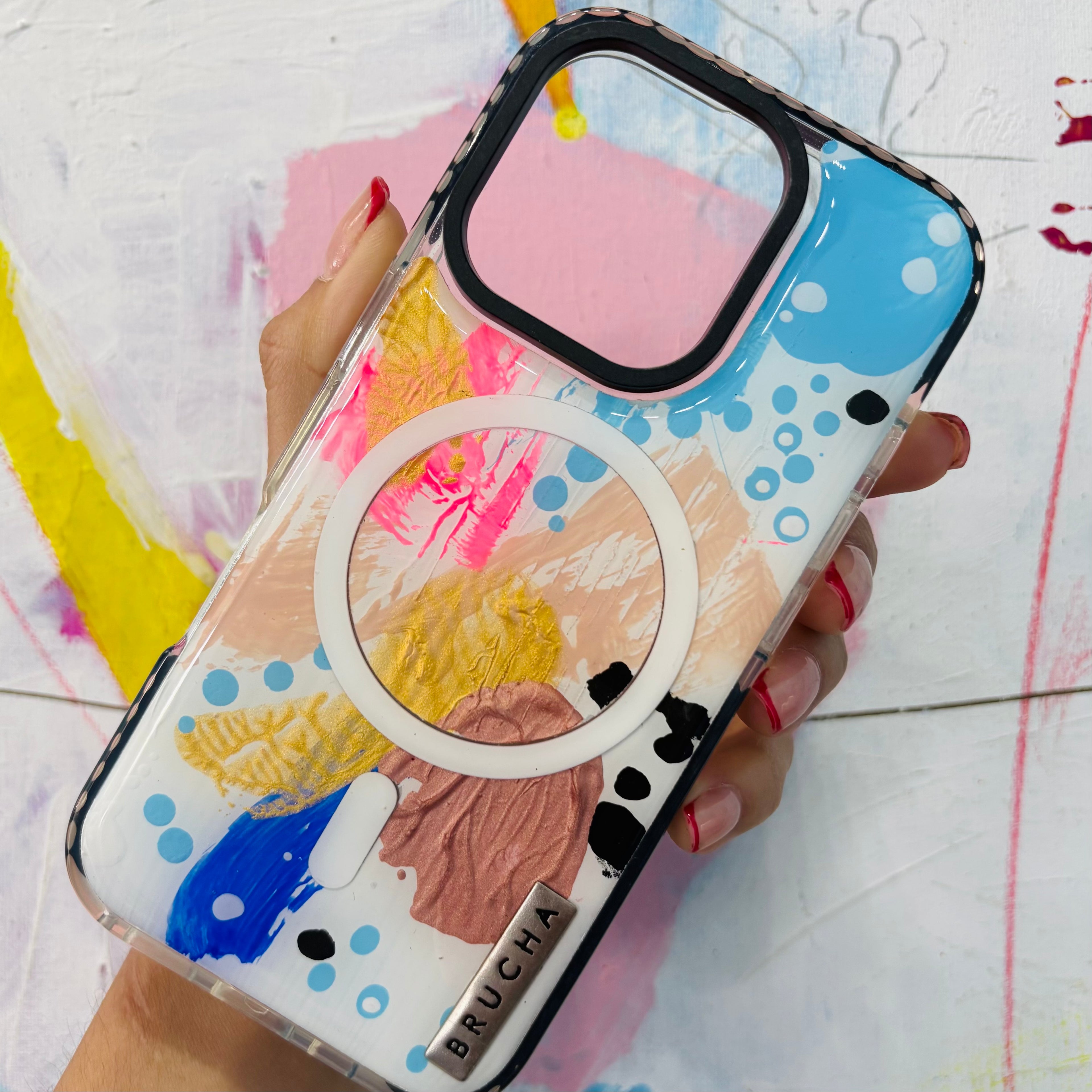 Funda Magsafe ultra protectora pintada a mano para iPhone 16 Pro - Vida