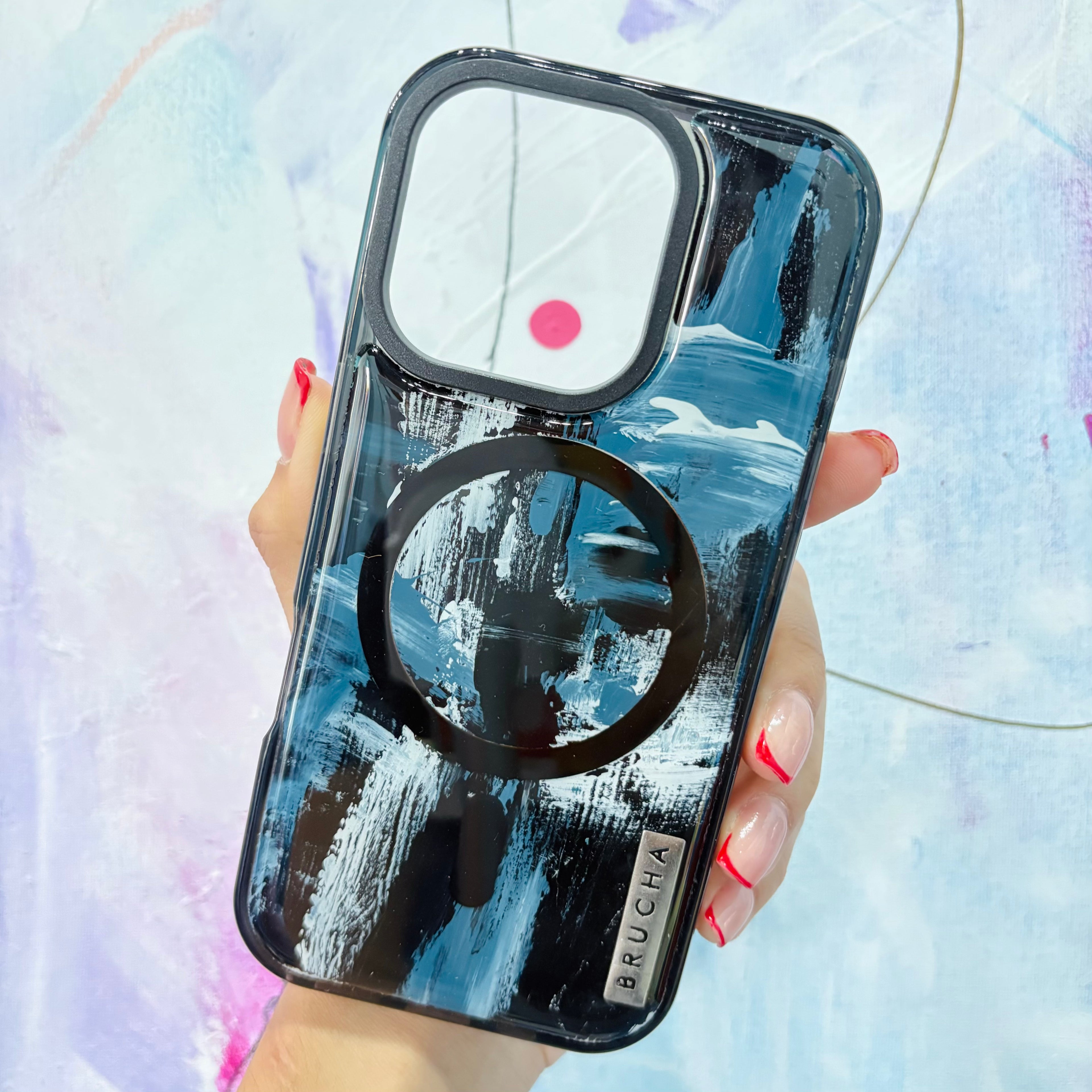 Funda Magsafe ultra protectora pintada a mano para iPhone 16 Pro - Palermo