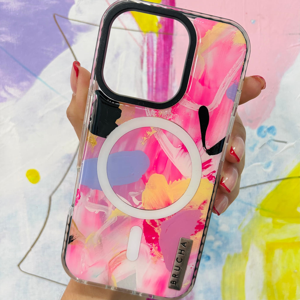 Funda Magsafe ultra protectora pintada a mano para iPhone 16 Pro - Mely