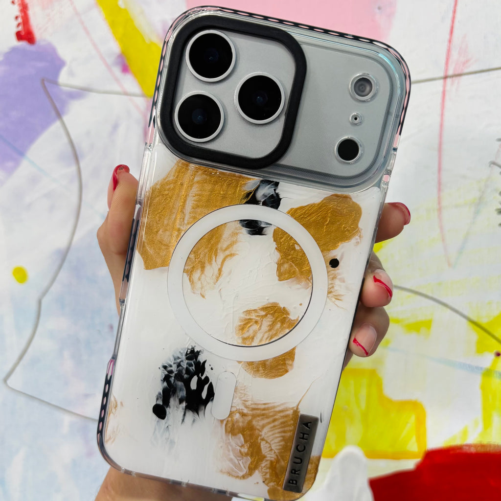 Funda Magsafe ultra protectora pintada a mano para iPhone 17 Pro Max - Clear
