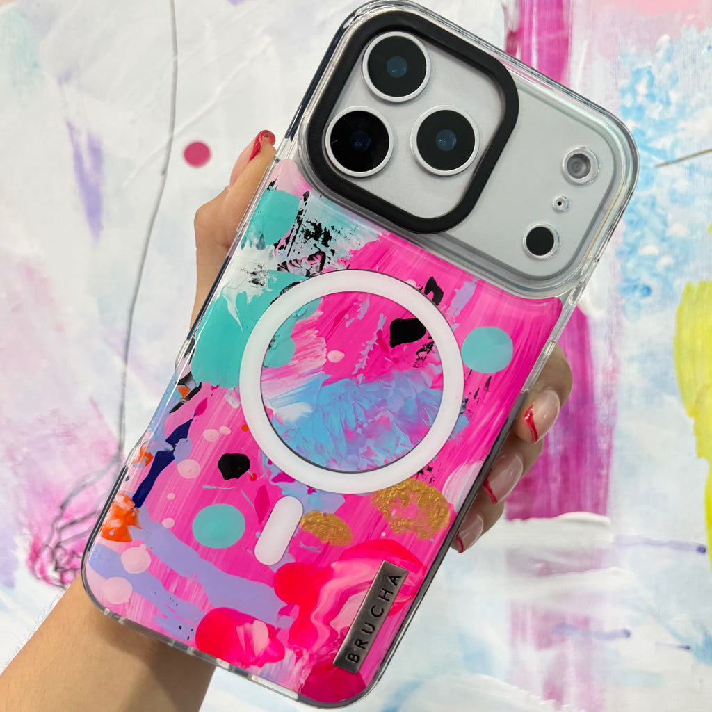 Funda Magsafe ultra protectora pintada a mano para iPhone 17 Pro Max - Doodles