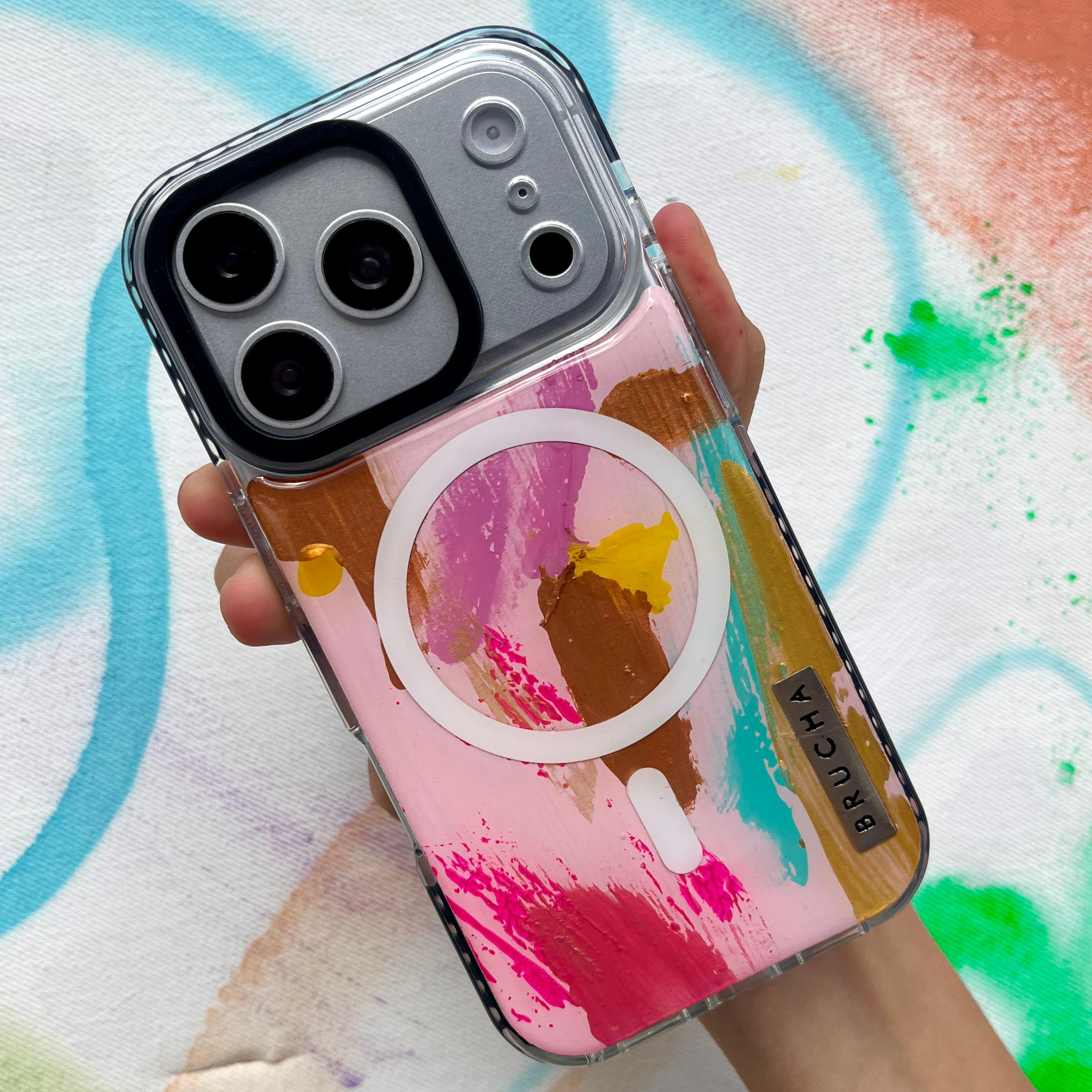 Funda Magsafe ultra protectora pintada a mano para iPhone 17 Pro - Belle