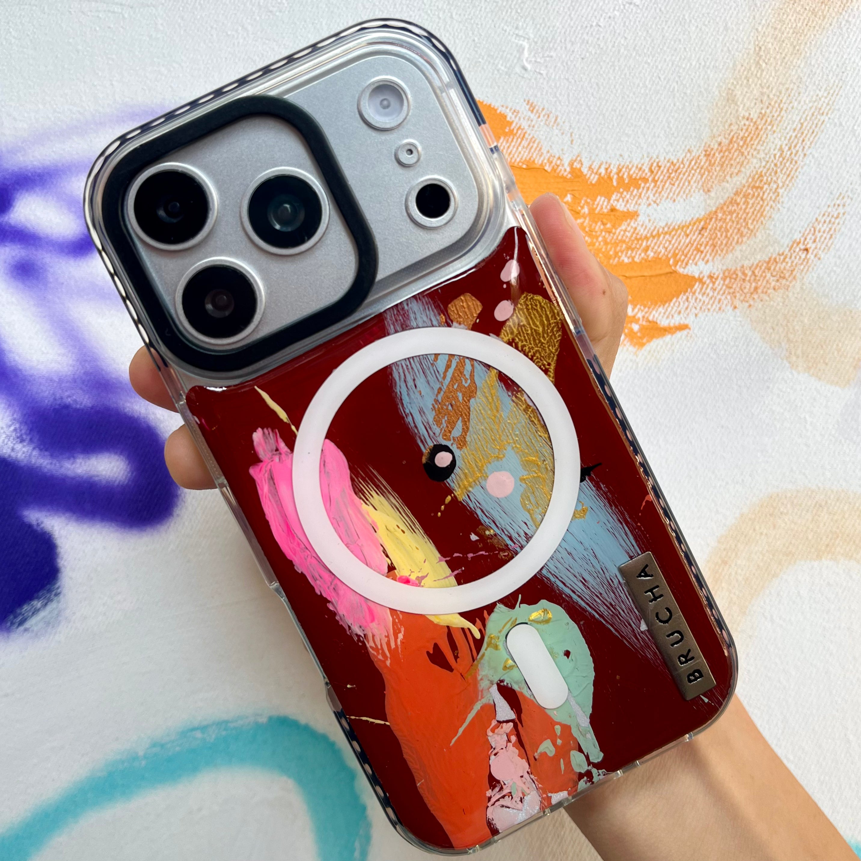 Funda Magsafe ultra protectora pintada a mano para iPhone 17 Pro - Saudi
