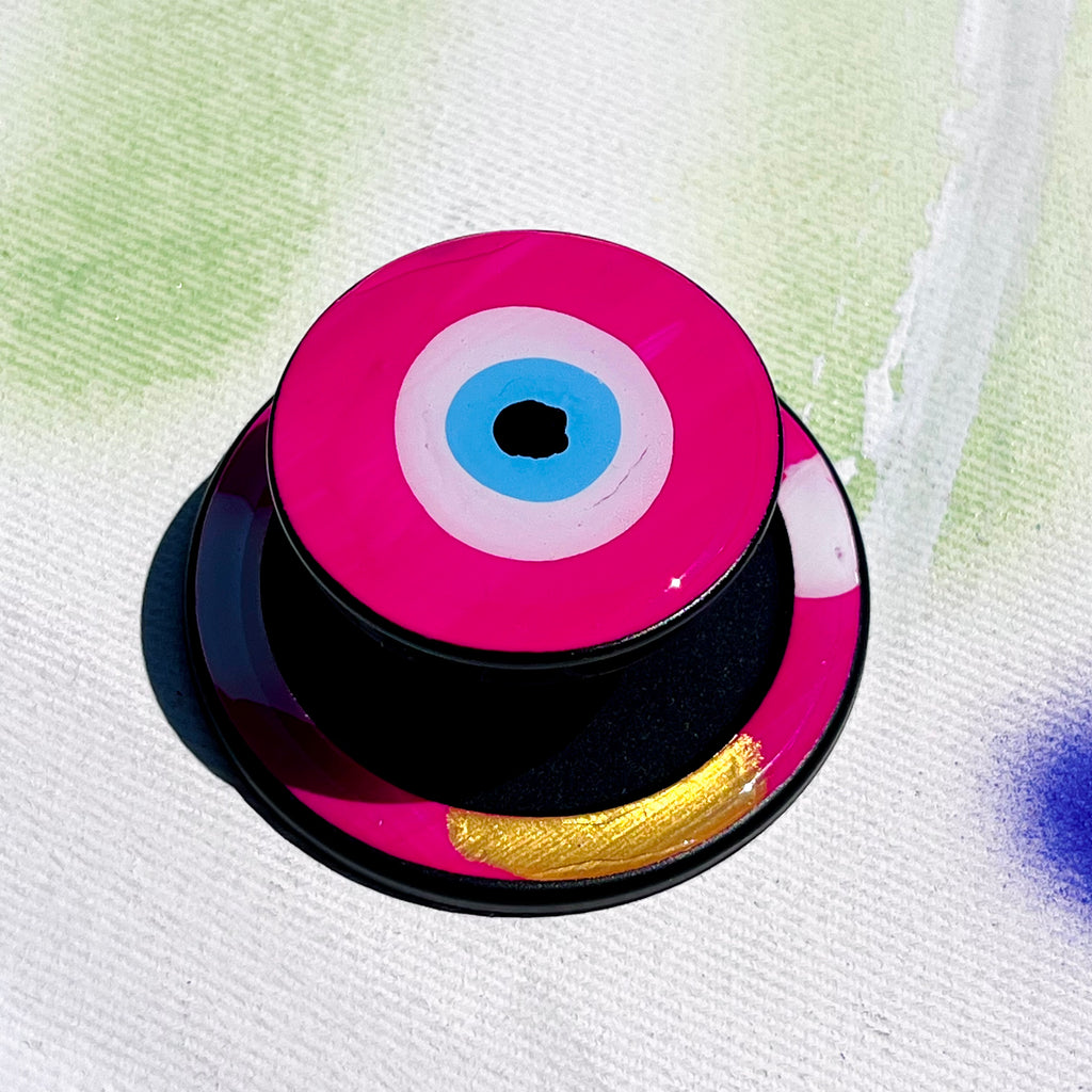 Phone Holder con imán Magsafe pintado a mano - Ojo Turco Rosa