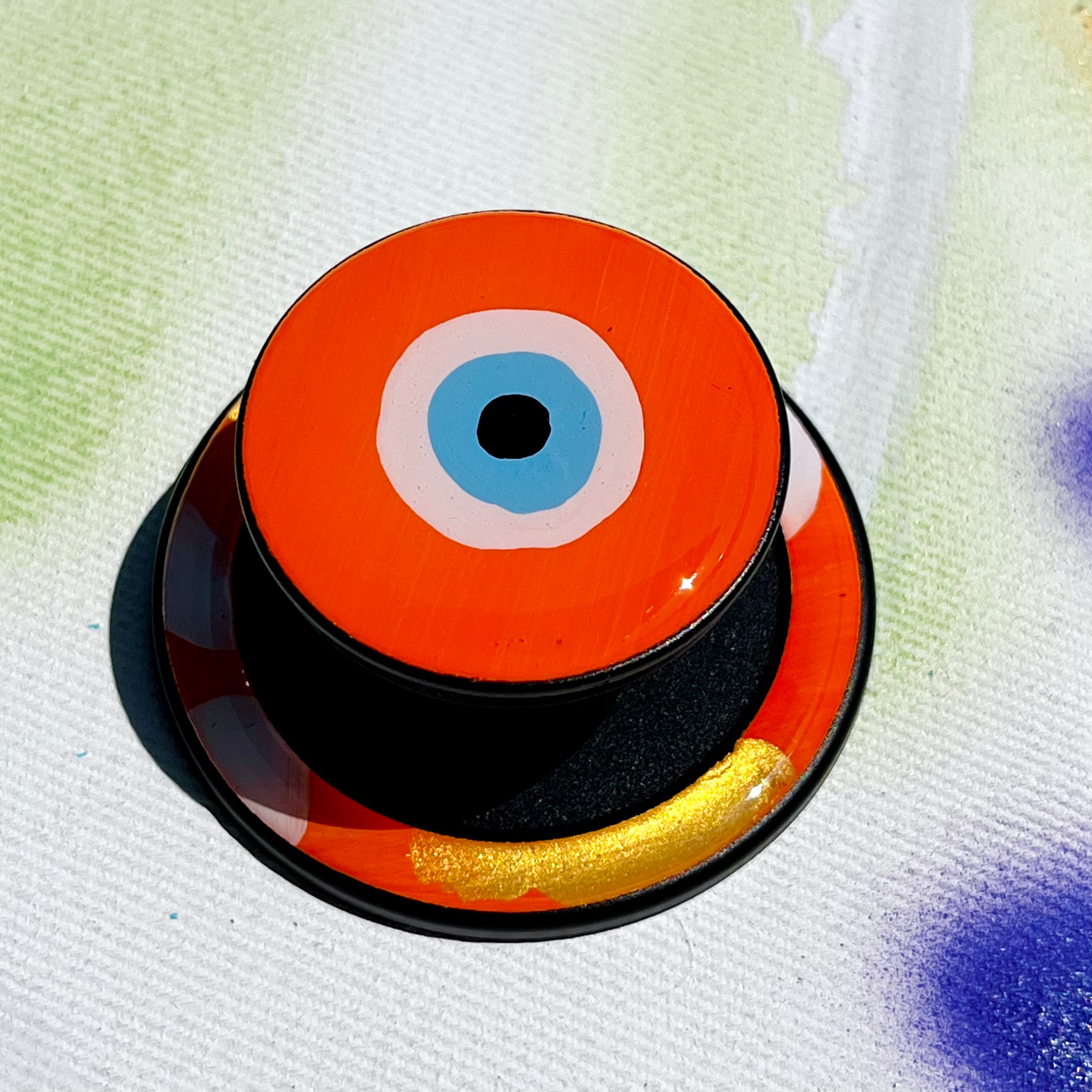Phone Holder con imán Magsafe pintado a mano - Ojo Turco Naranja