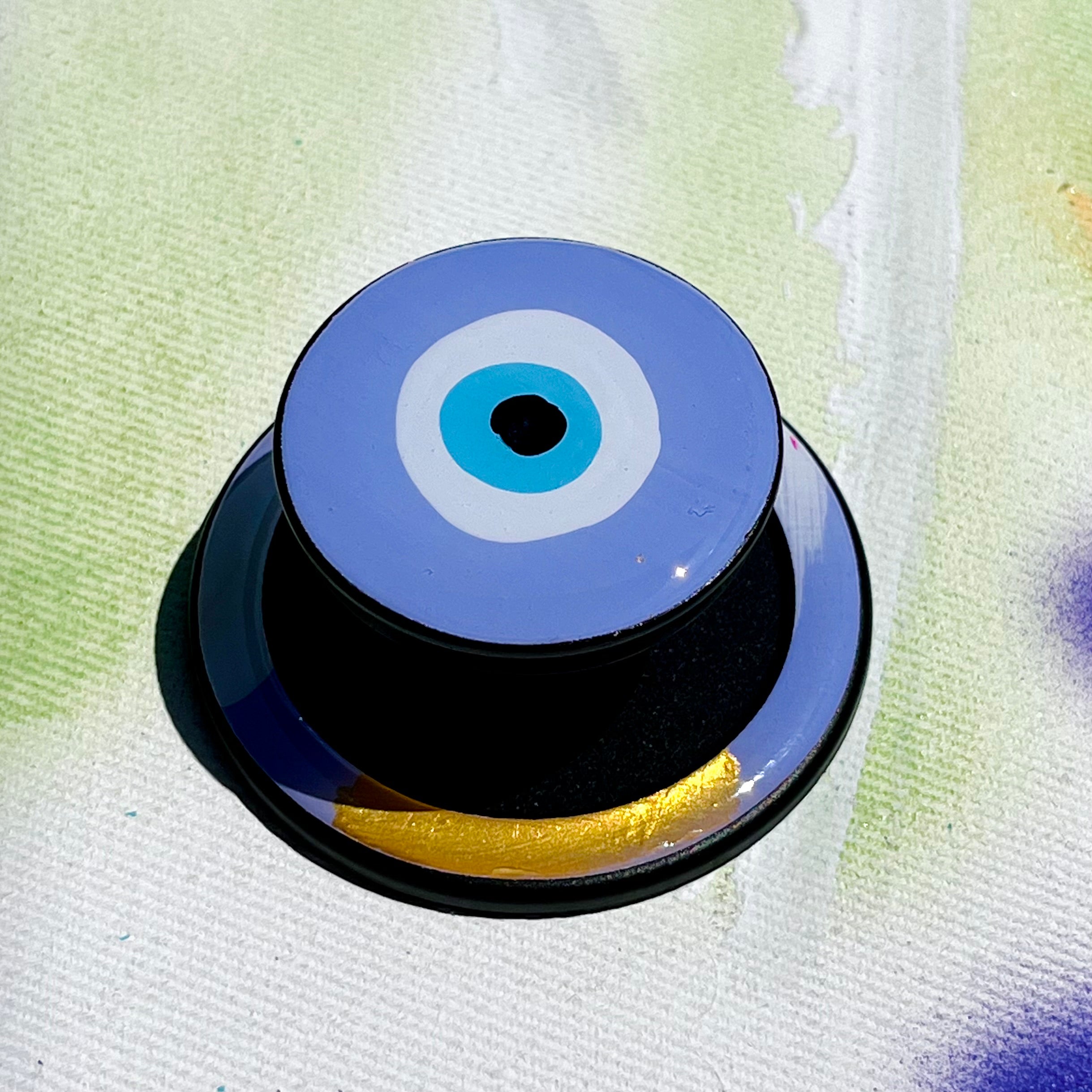 Phone Holder con imán Magsafe pintado a mano - Ojo Turco Lila