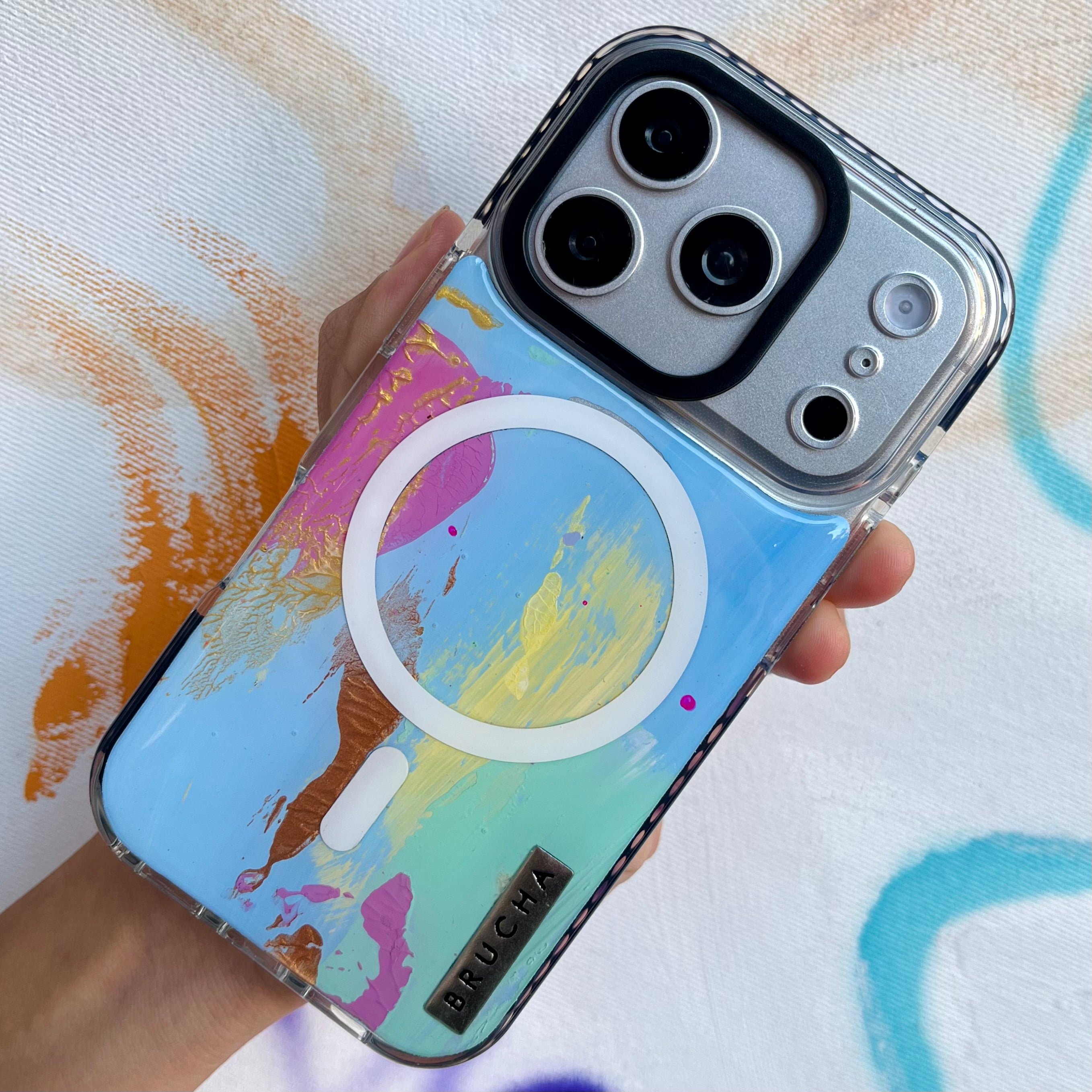 Funda Magsafe ultra protectora pintada a mano para iPhone 17 Pro - Saly