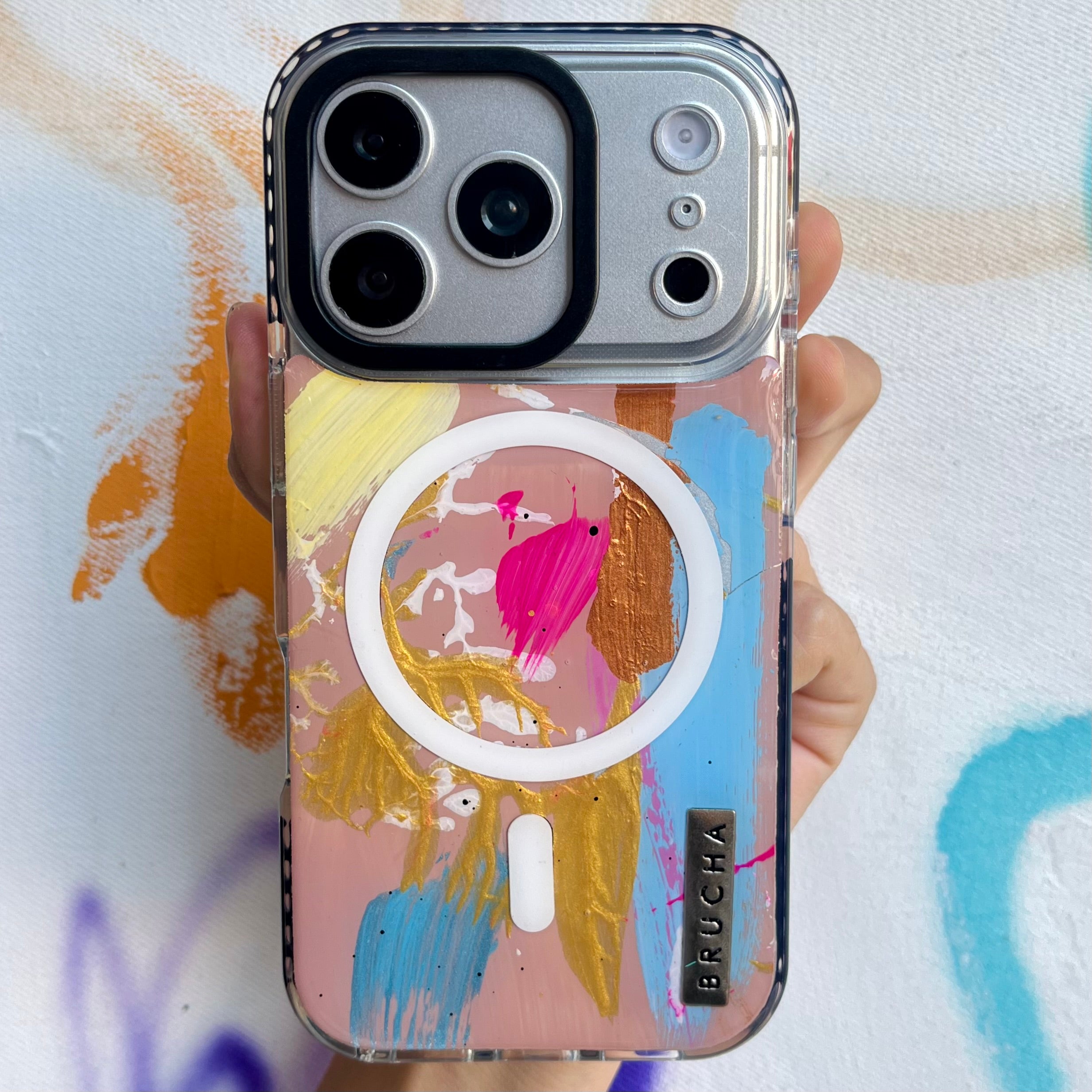 Funda Magsafe ultra protectora pintada a mano para iPhone 17 Pro - zeya