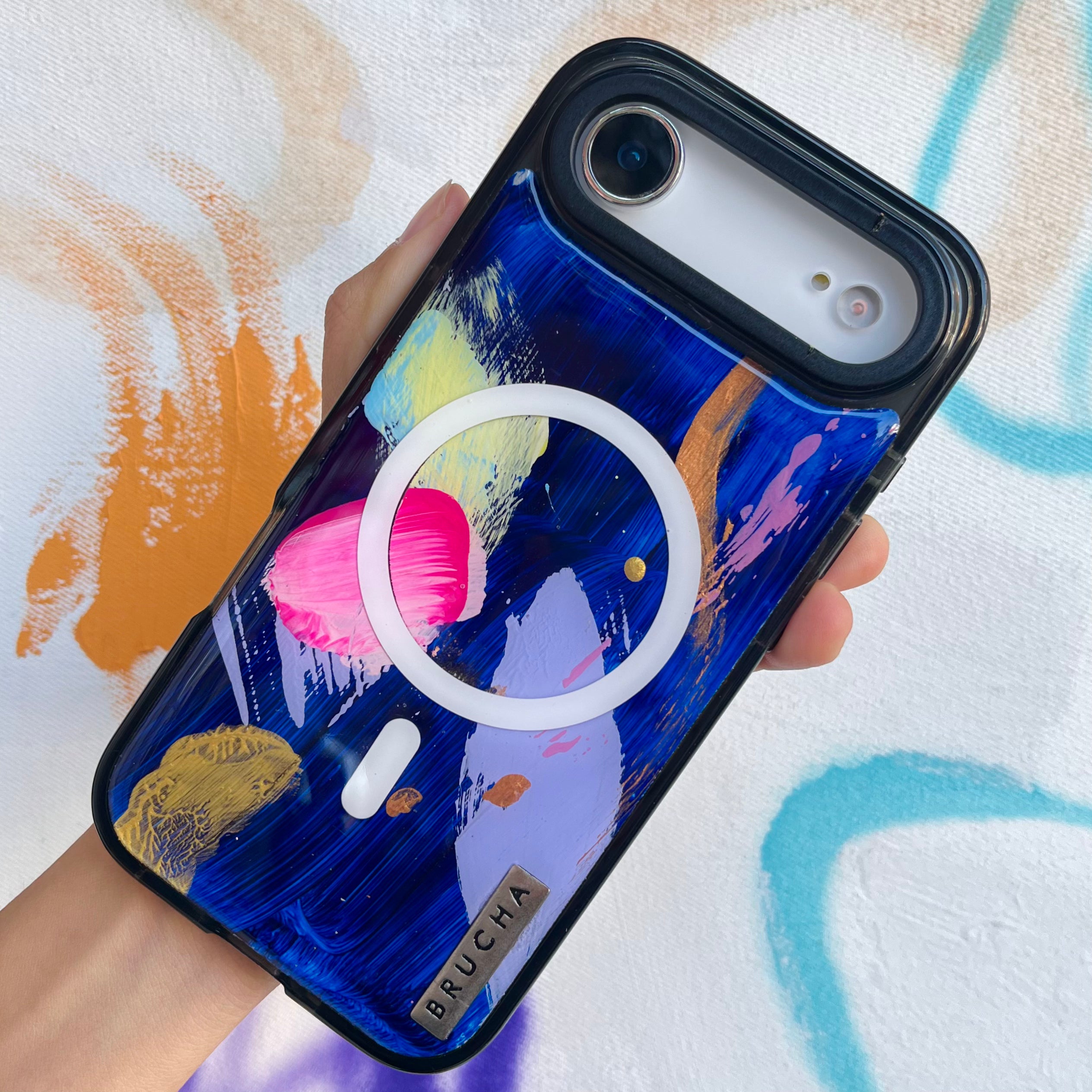 Funda Magsafe ultra protectora pintada a mano para iPhone 17 Air - Lily