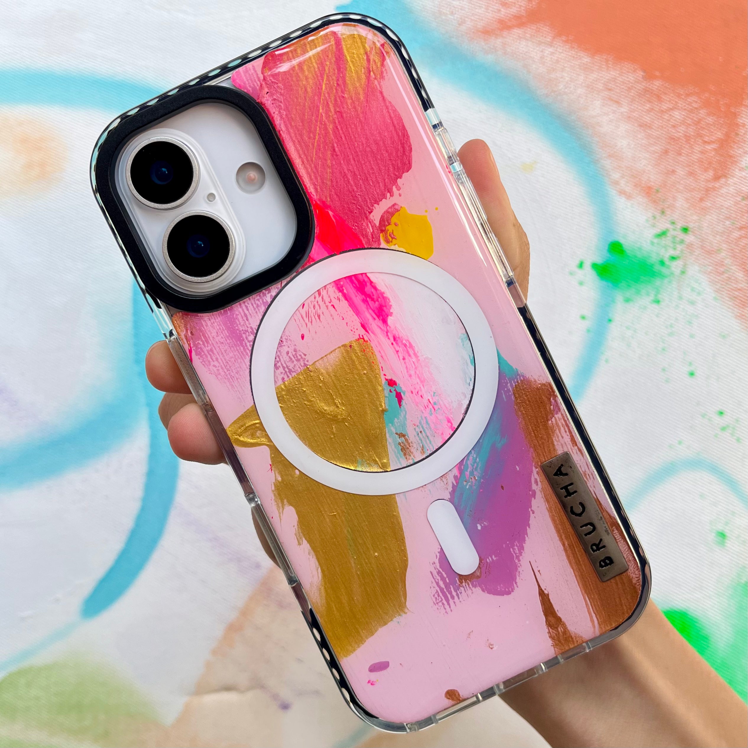 Funda MagSafe ultra pintada a mano para iPhone 17 - Neroli