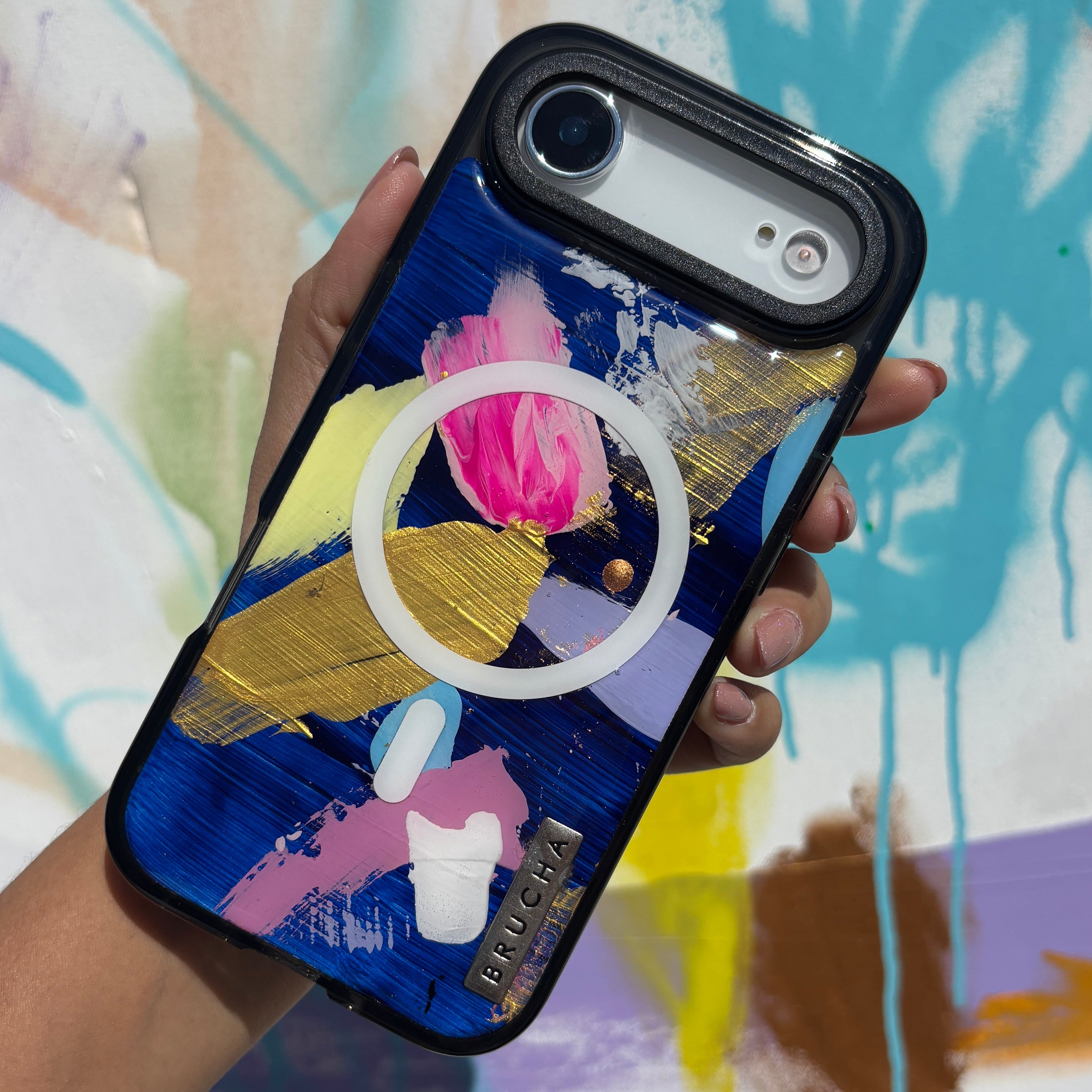 Funda Magsafe ultra protectora pintada a mano para iPhone 17 Air - Reve