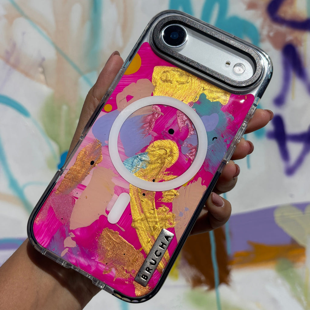 Funda Magsafe ultra protectora pintada a mano para iPhone 17 Air - Fleur