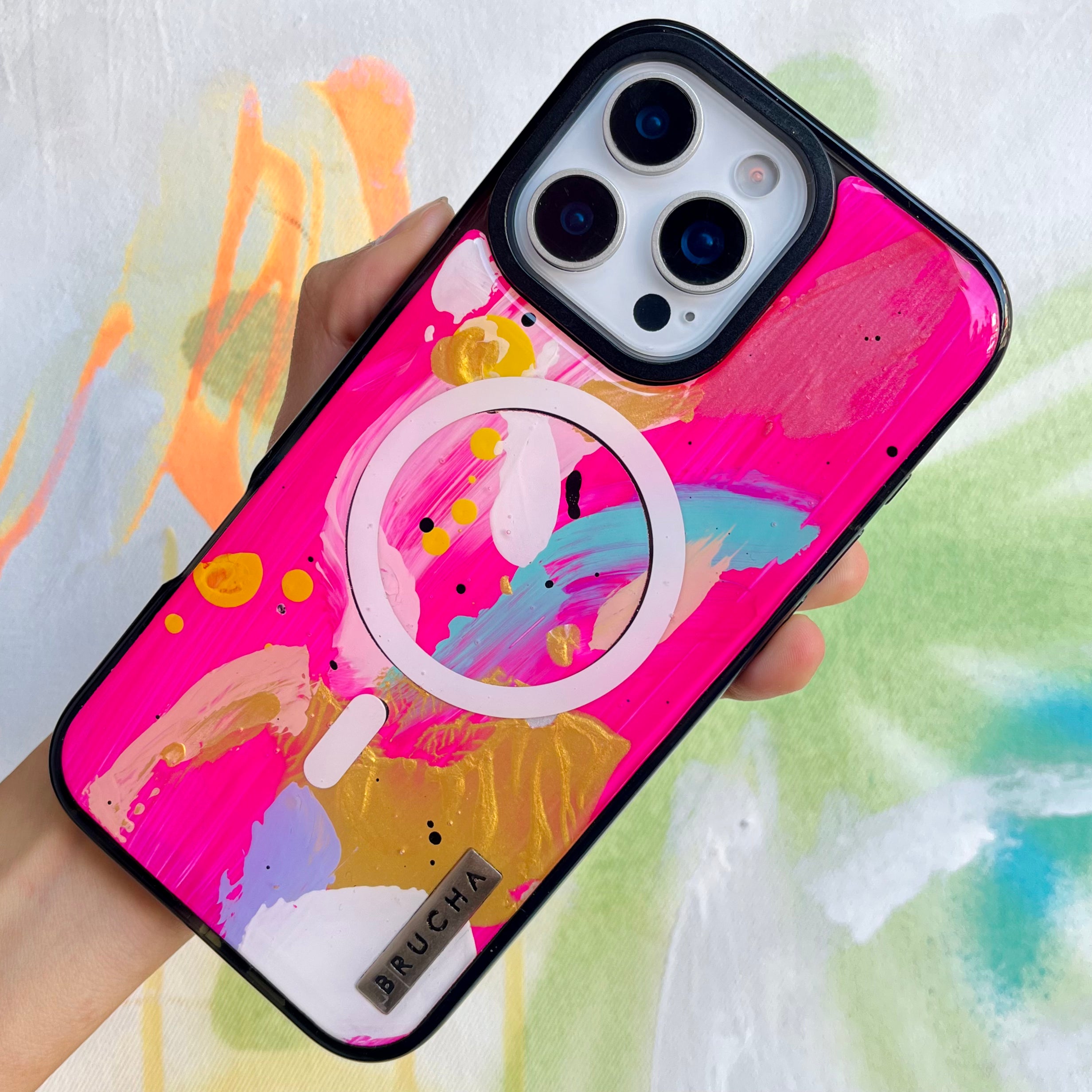 Funda Magsafe ultra protectora pintada a mano para iPhone 16 Pro Max - Haas