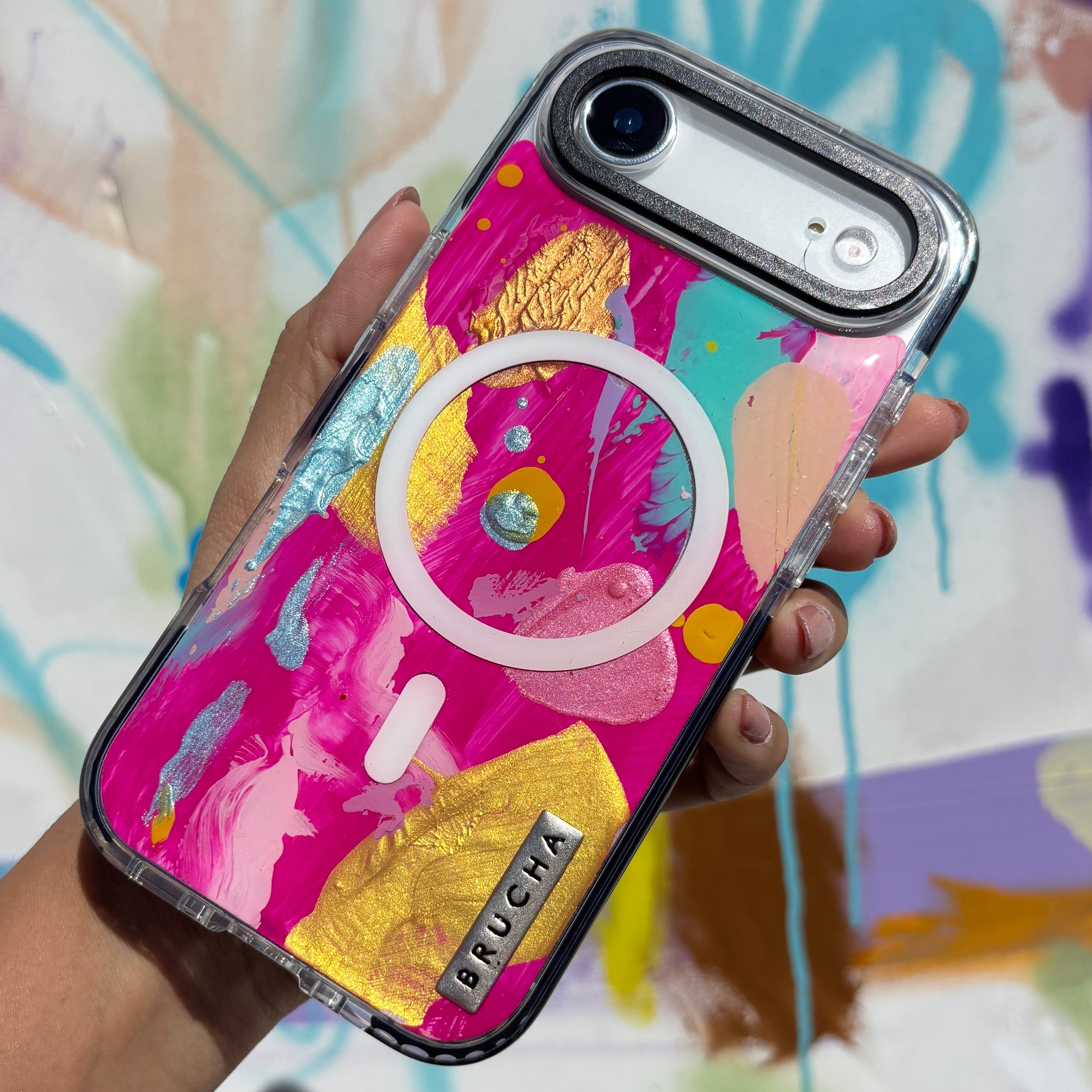 Funda Magsafe ultra protectora pintada a mano para iPhone 17 Air - Amie
