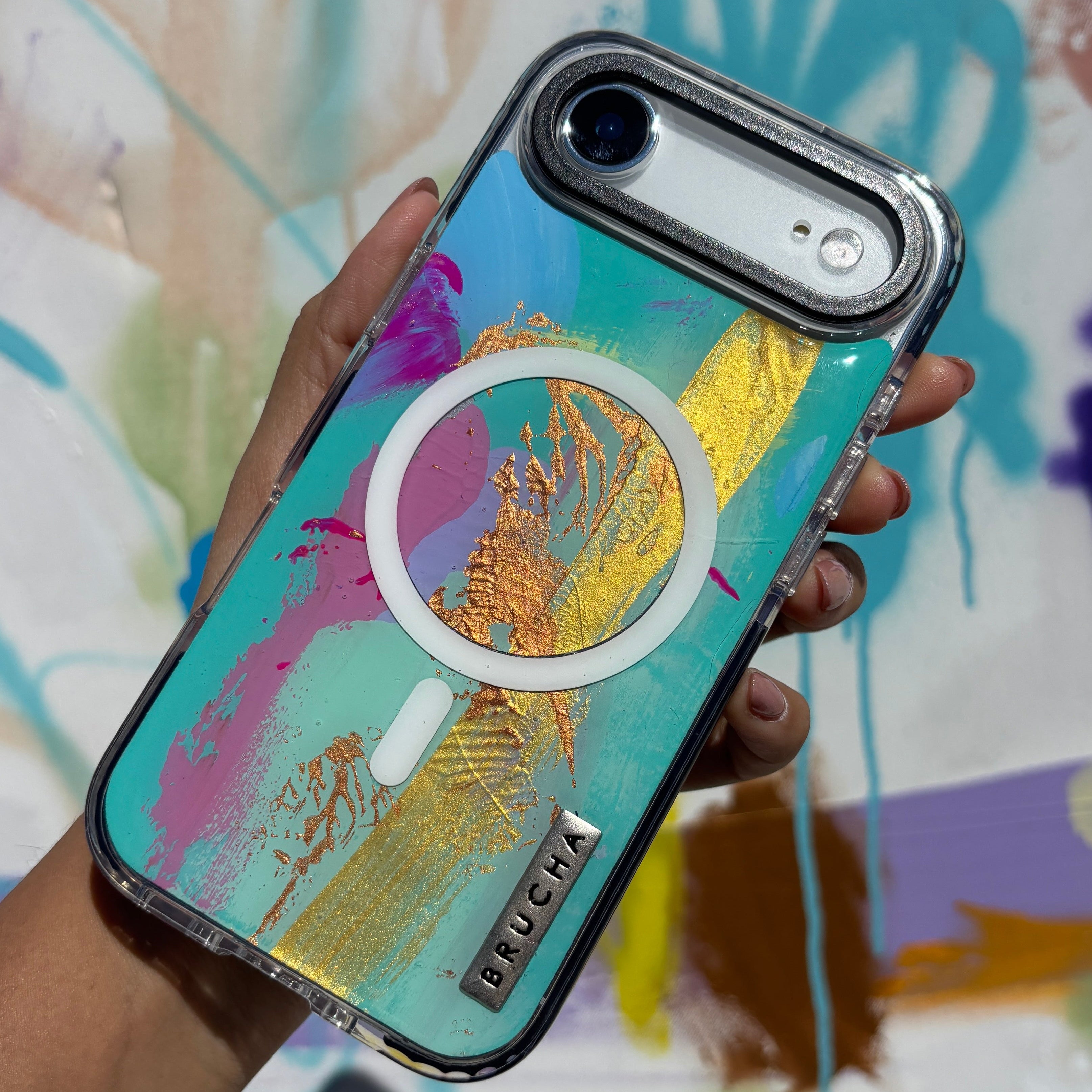 Funda Magsafe ultra protectora pintada a mano para iPhone 17 Air - Neige