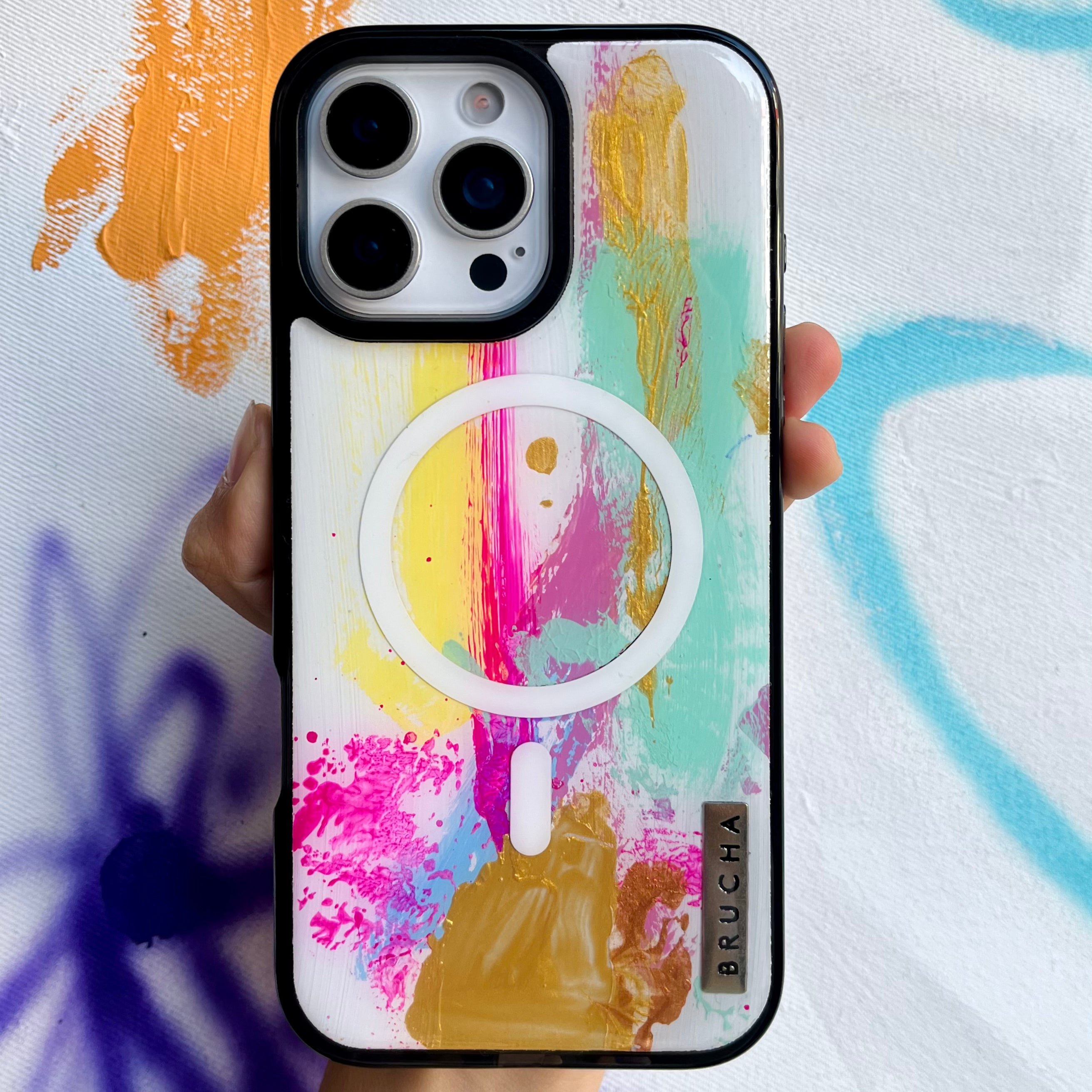 Funda Magsafe ultra protectora pintada a mano para iPhone 16 Pro Max - Teamy