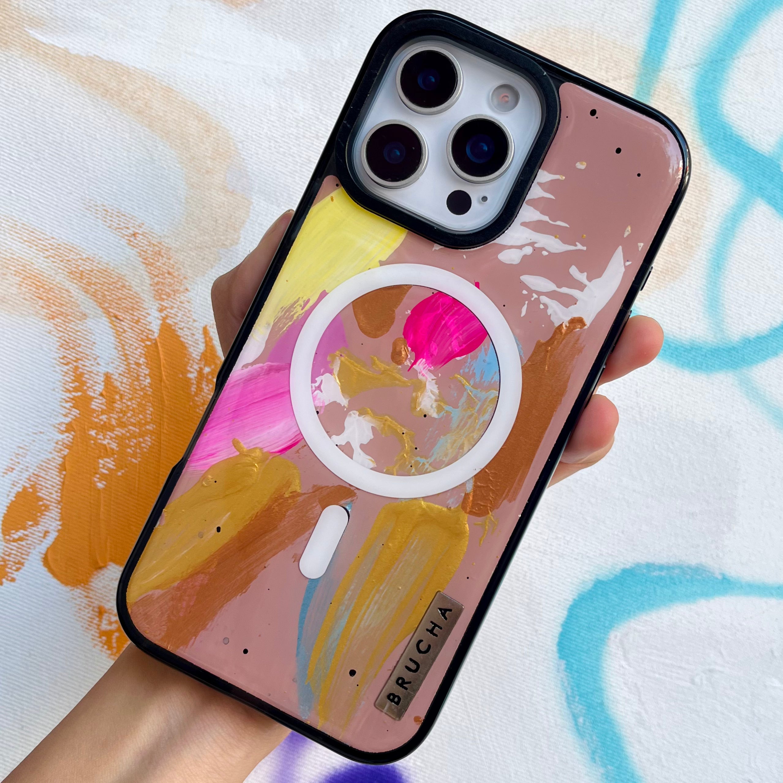 Funda Magsafe ultra protectora pintada a mano para iPhone 16 Pro Max - Tommy