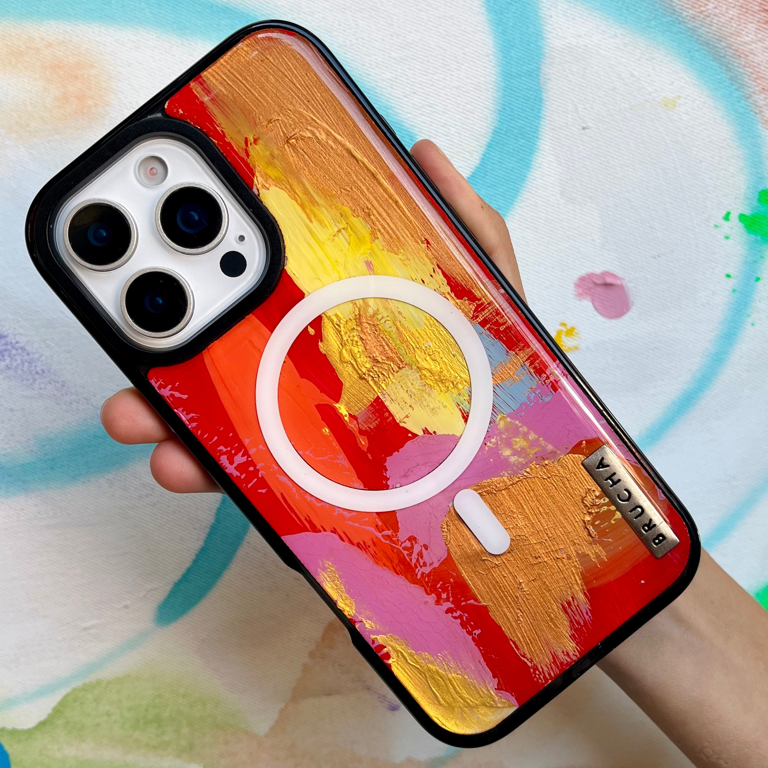 Funda Magsafe ultra protectora pintada a mano para iPhone 16 Pro Max - Roar