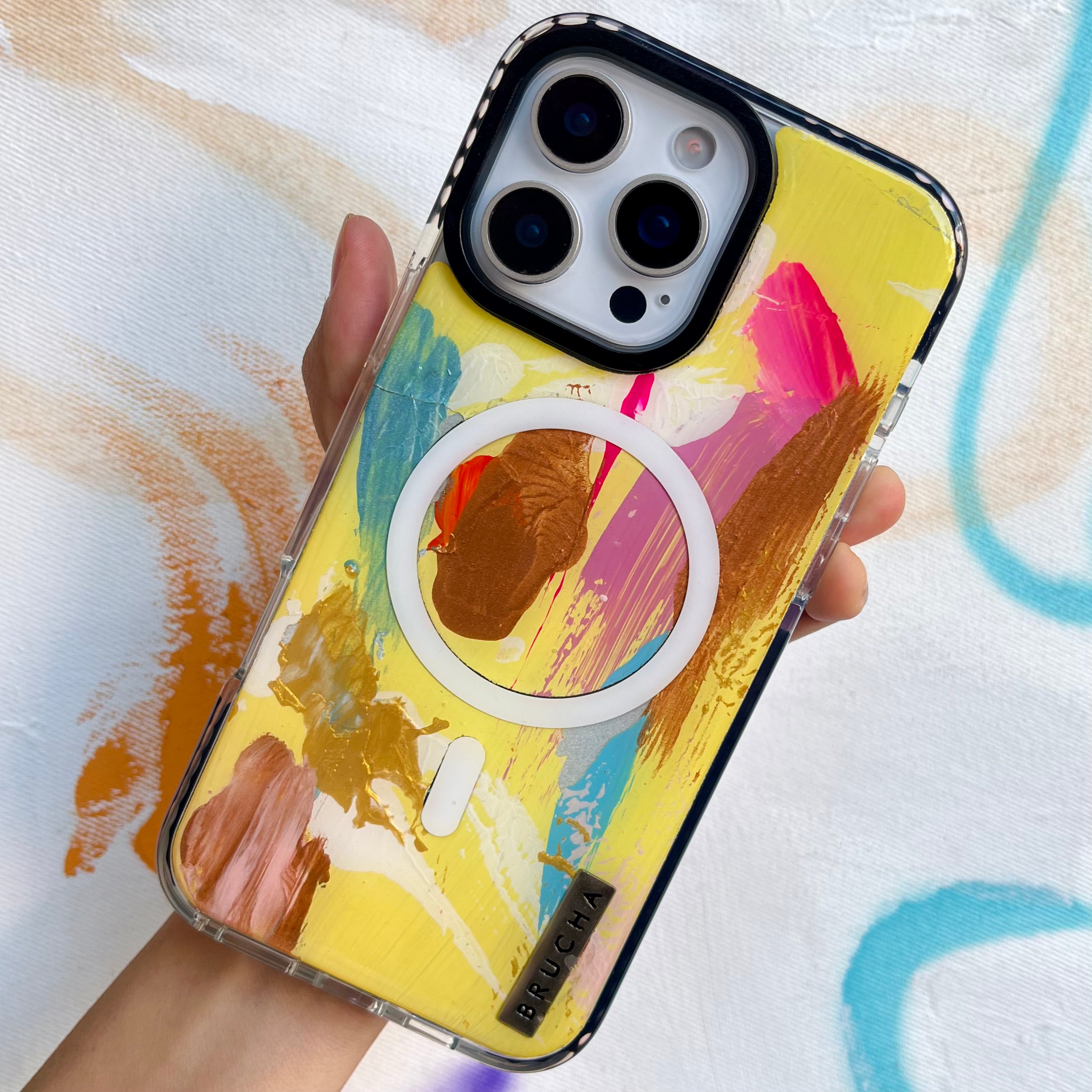 Funda Magsafe ultra protectora pintada a mano para iPhone 16 Pro Max - Vaile