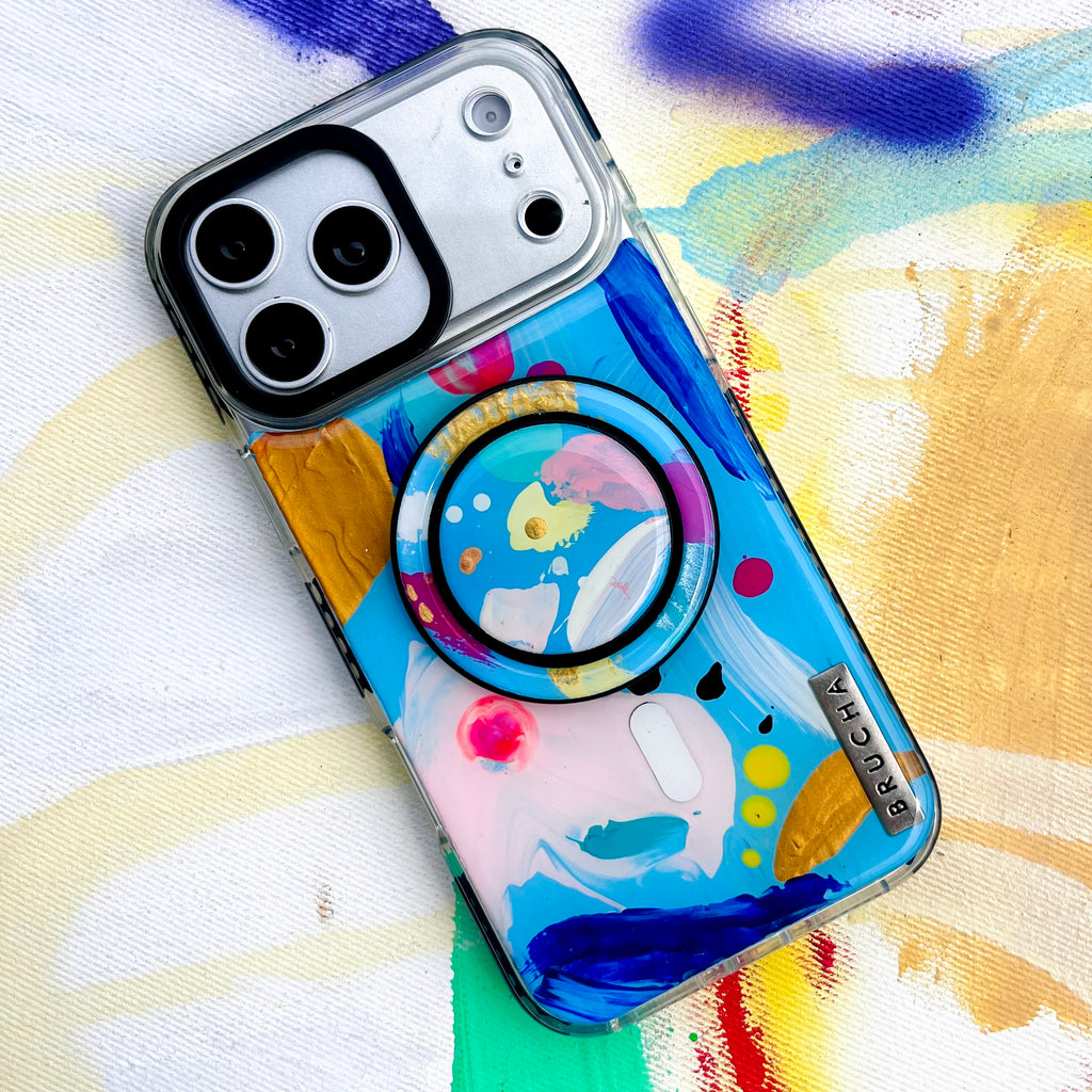 Funda Magsafe ultra protectora + Holder Magsafe pintada a mano para iPhone 17 Pro Max - Trina