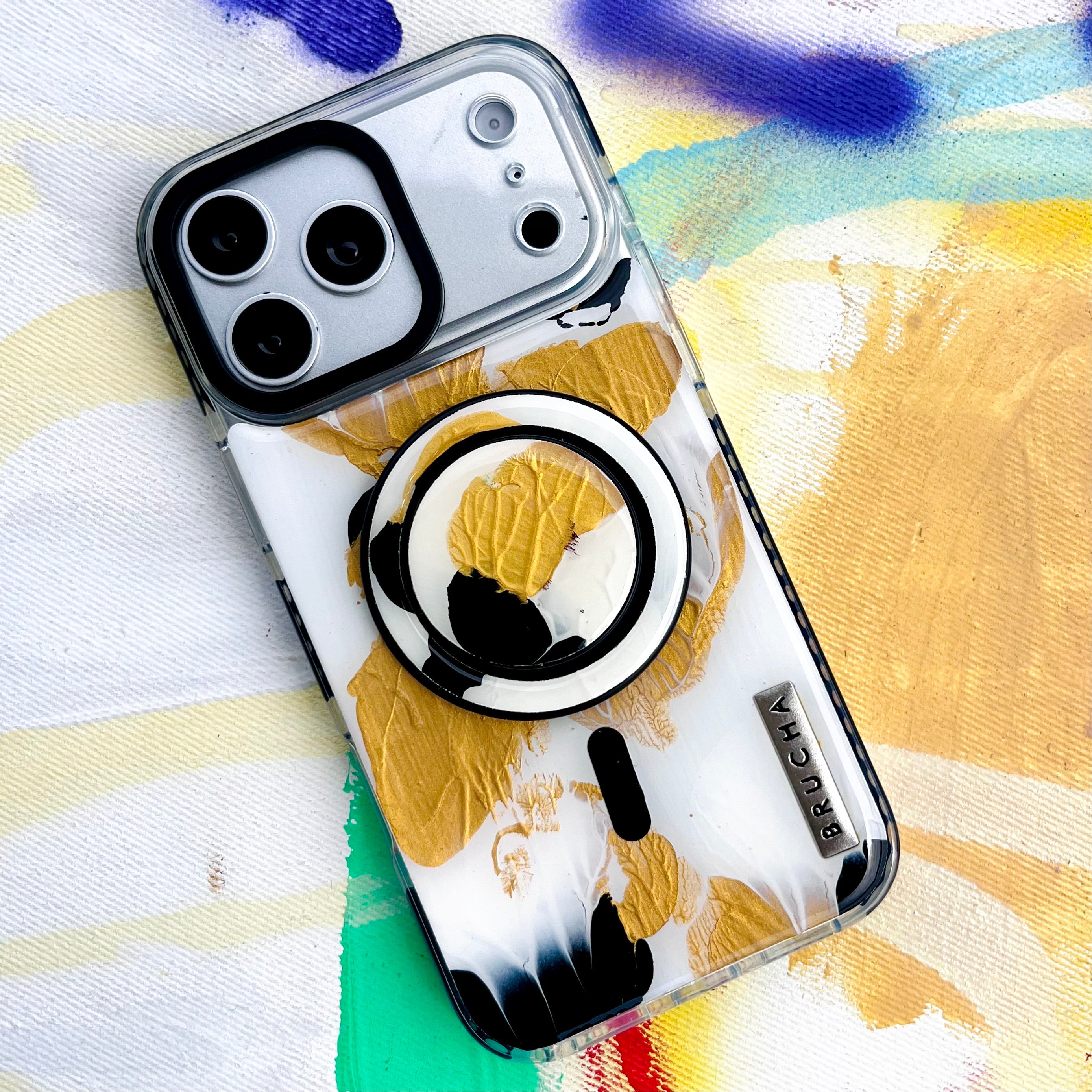 Funda Magsafe ultra protectora + Holder Magsafe pintada a mano para iPhone 17 Pro Max - Moli