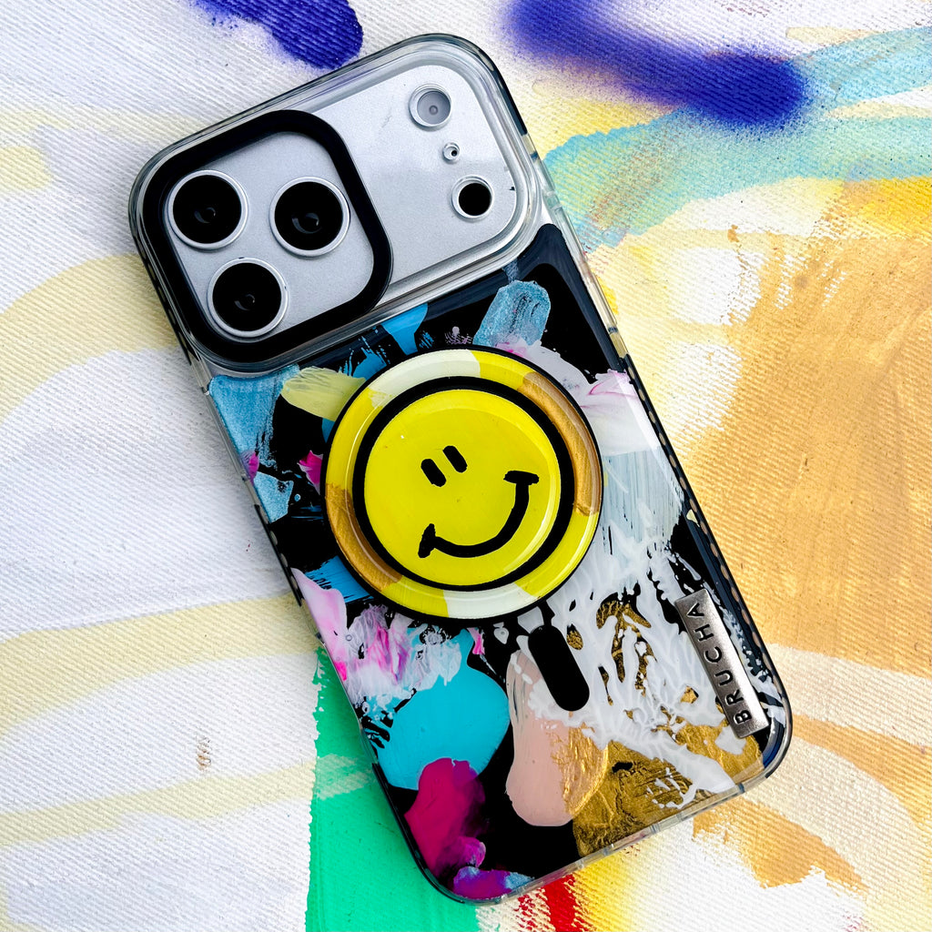 Funda Magsafe ultra protectora + Holder Magsafe pintada a mano para iPhone 17 Pro Max - Steve