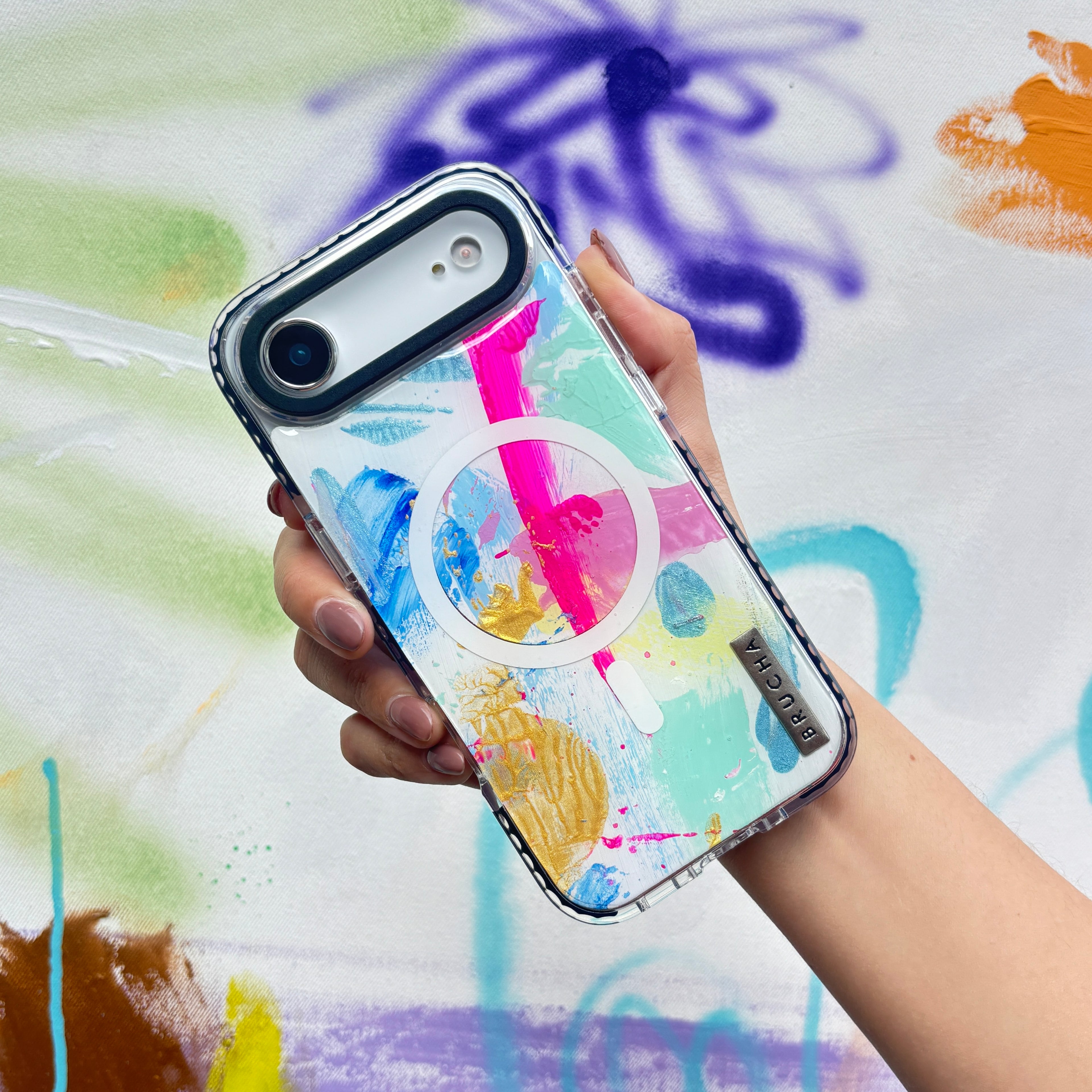 Funda Magsafe ultra protectora pintada a mano para iPhone 17 Air - Alea