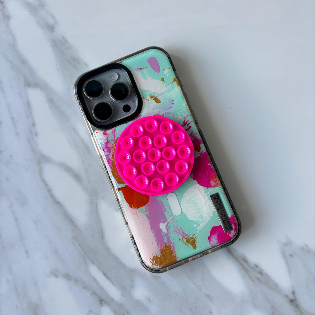 Soporte para celular MagSafe con ventosa de silicona - Rosa