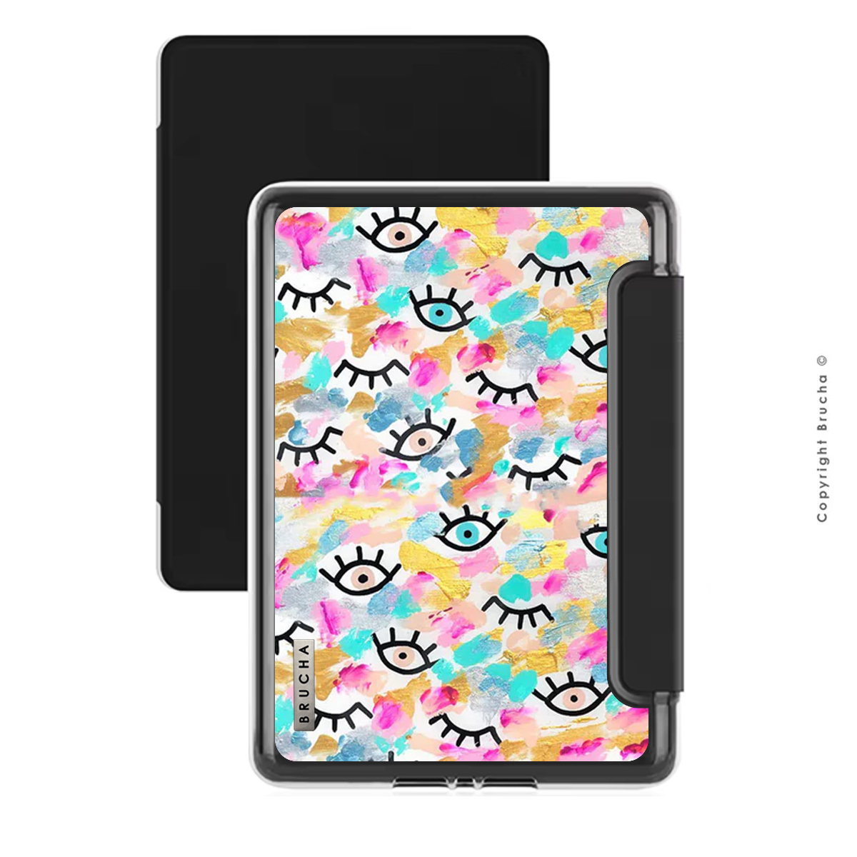Funda ultra protectora para Kindle con tapa protectora de pantalla pintada a mano pieza única - I See You