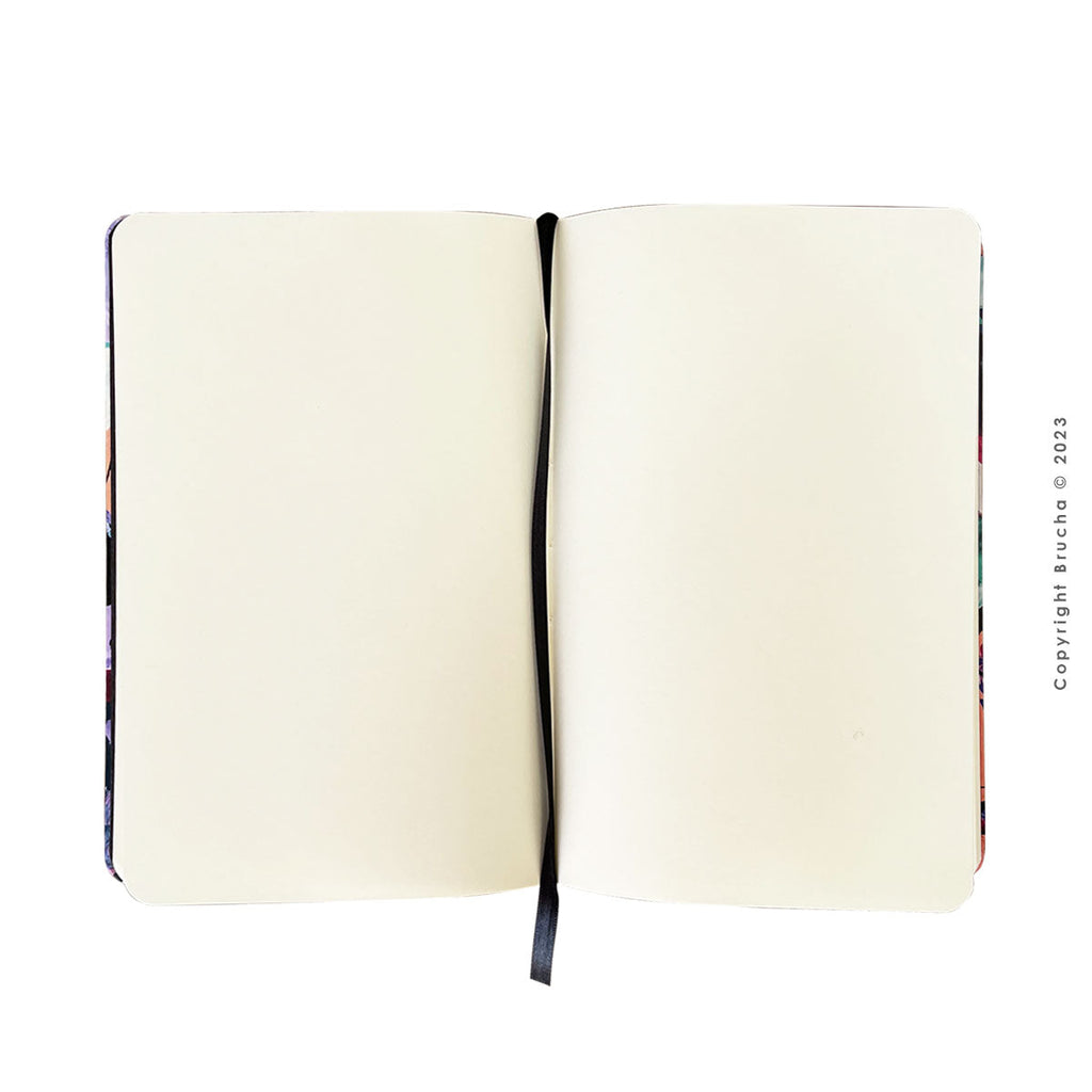 Libreta cosida de pasta dura con print original de Brucha© - Luca