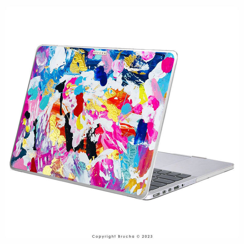 Funda ultra protectora para MacBook pintada a mano pieza única - Jazmin