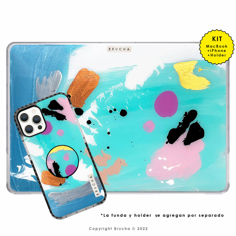 Funda ultra protectora para MacBook pintada a mano pieza única - Greta