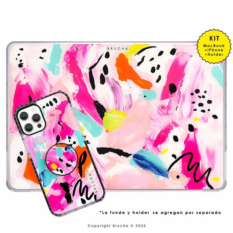Funda ultra protectora para MacBook pintada a mano pieza única - Siena