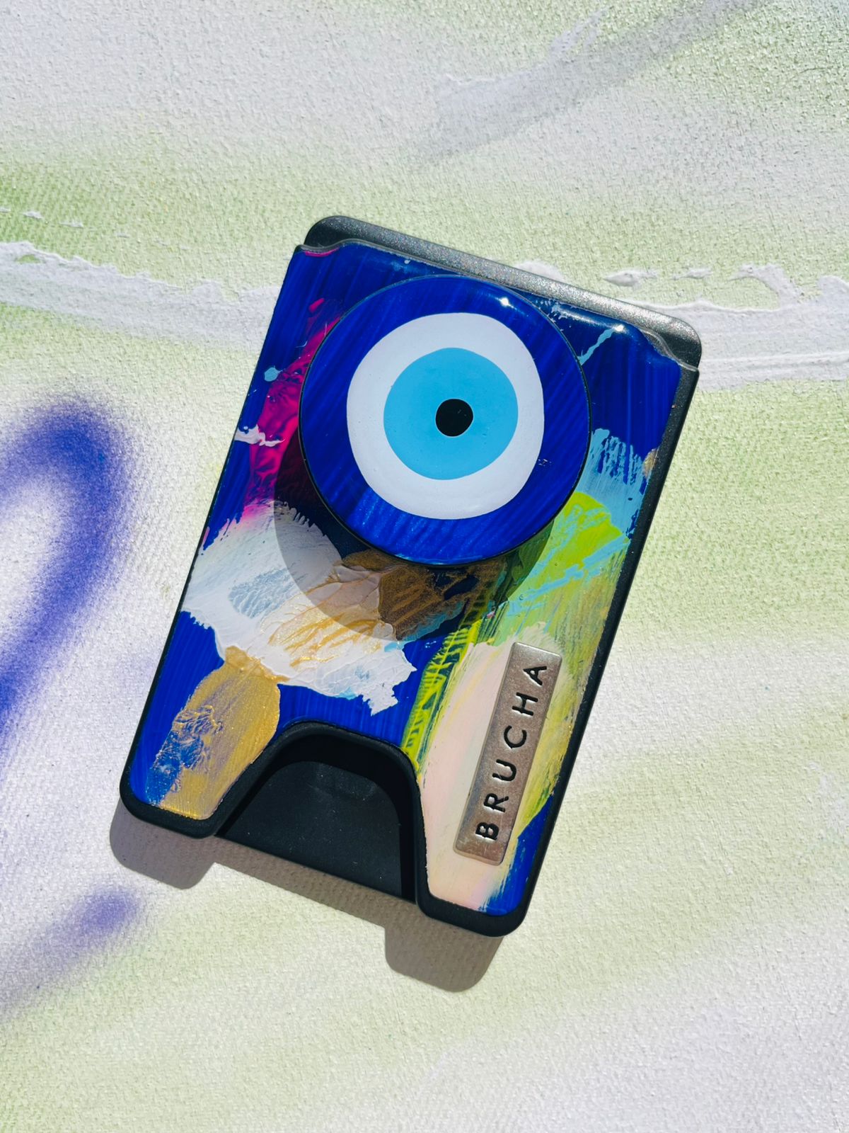 Cartera MagSafe con phone holder incluido handpainted - Ojo Turco