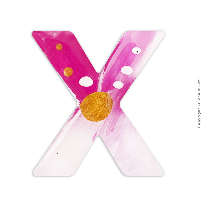 Sticker pintada a mano pieza única letra - X
