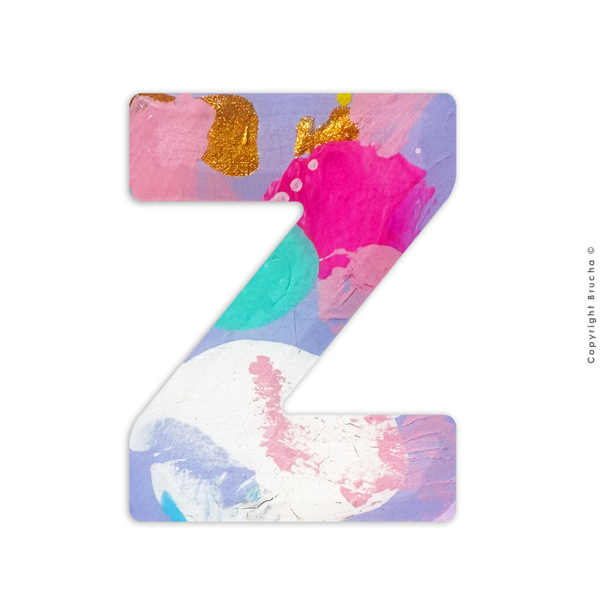 Sticker pintada a mano pieza única letra - Z