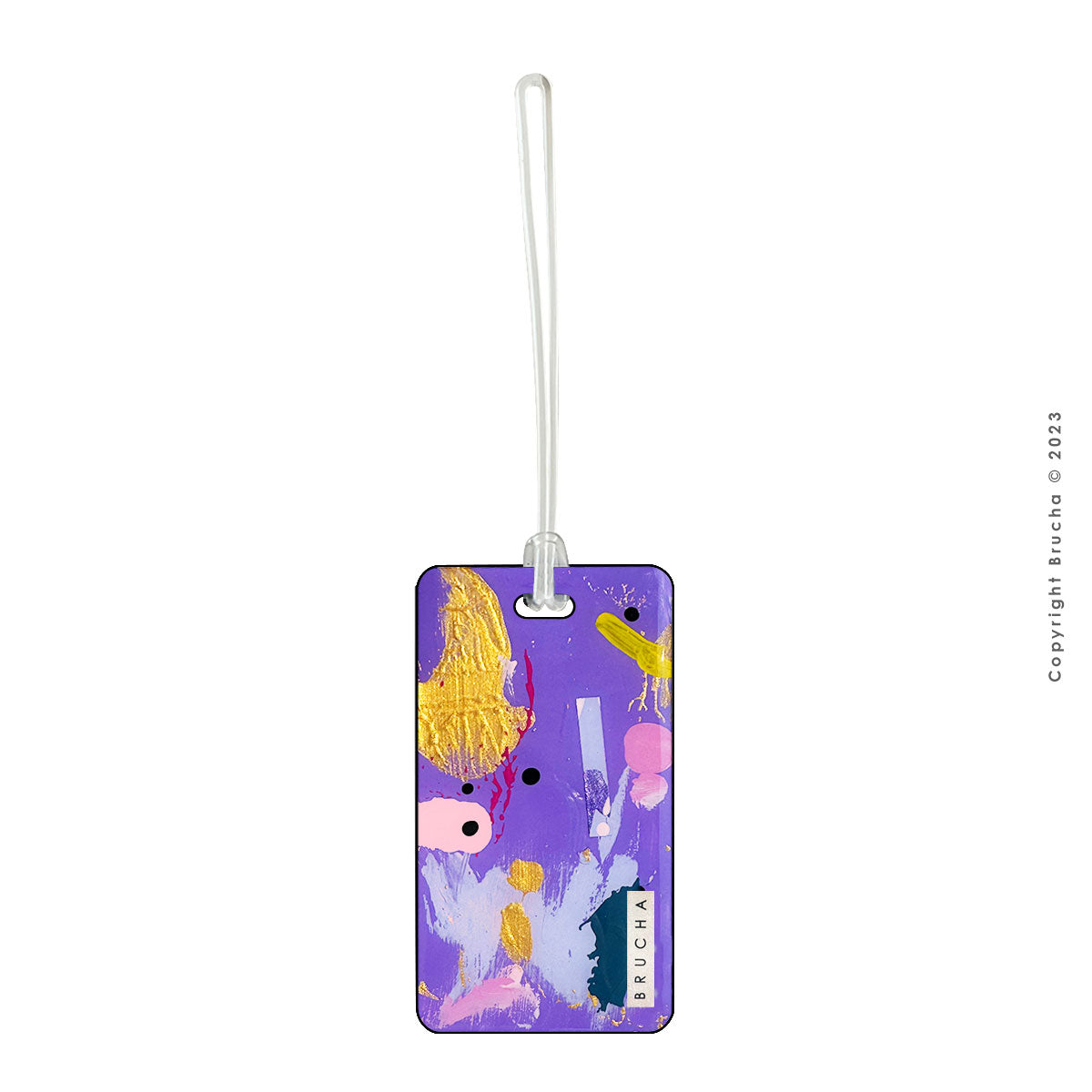 MANIFESTACIÓN PAZ - Tag de maleta pintado a mano pieza única