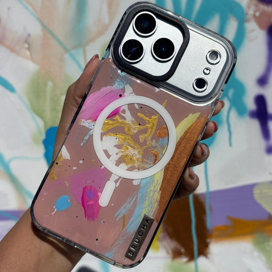 Funda Magsafe ultra protectora pintada a mano para iPhone 17 Pro Max - Laguna