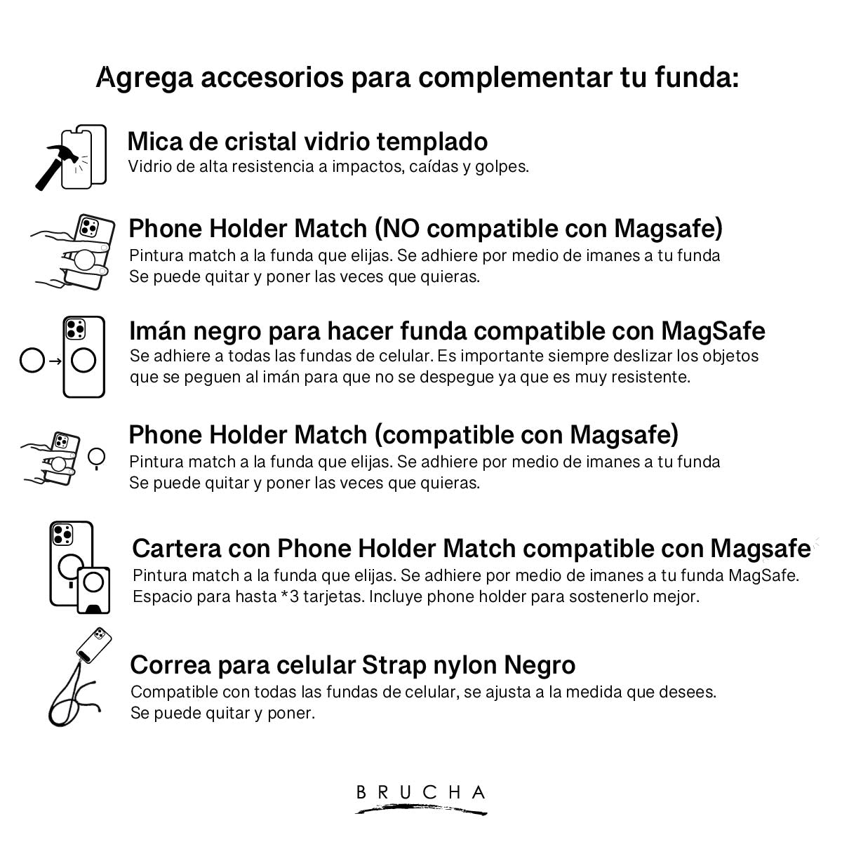 Set de Funda ultra protectora con holder match pintada a mano para iPhone 14/15 Plus – Doodle