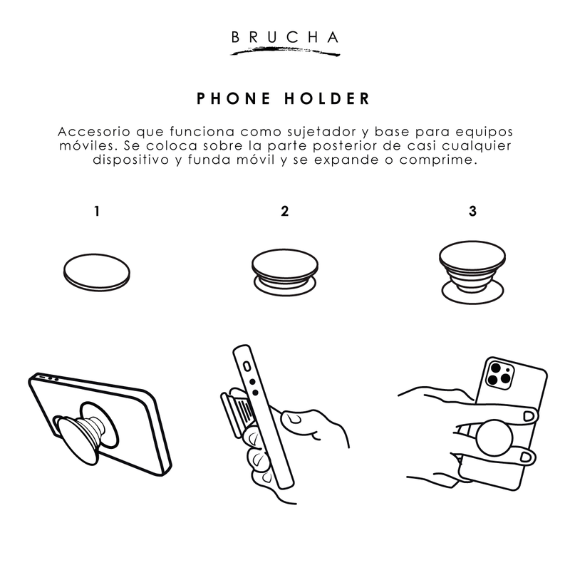 Phone Holder - Sujetador para el celular universal pintado a mano - Happy Face