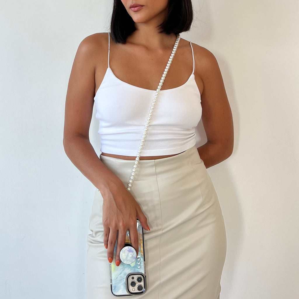 Correa para celular desmontable hands-free de perlas ultra resistente