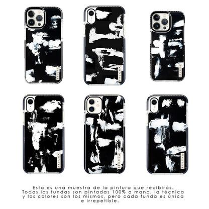 Set de funda ultra resistente, holder match y mica, pintada a mano para iPhone -  Dublín