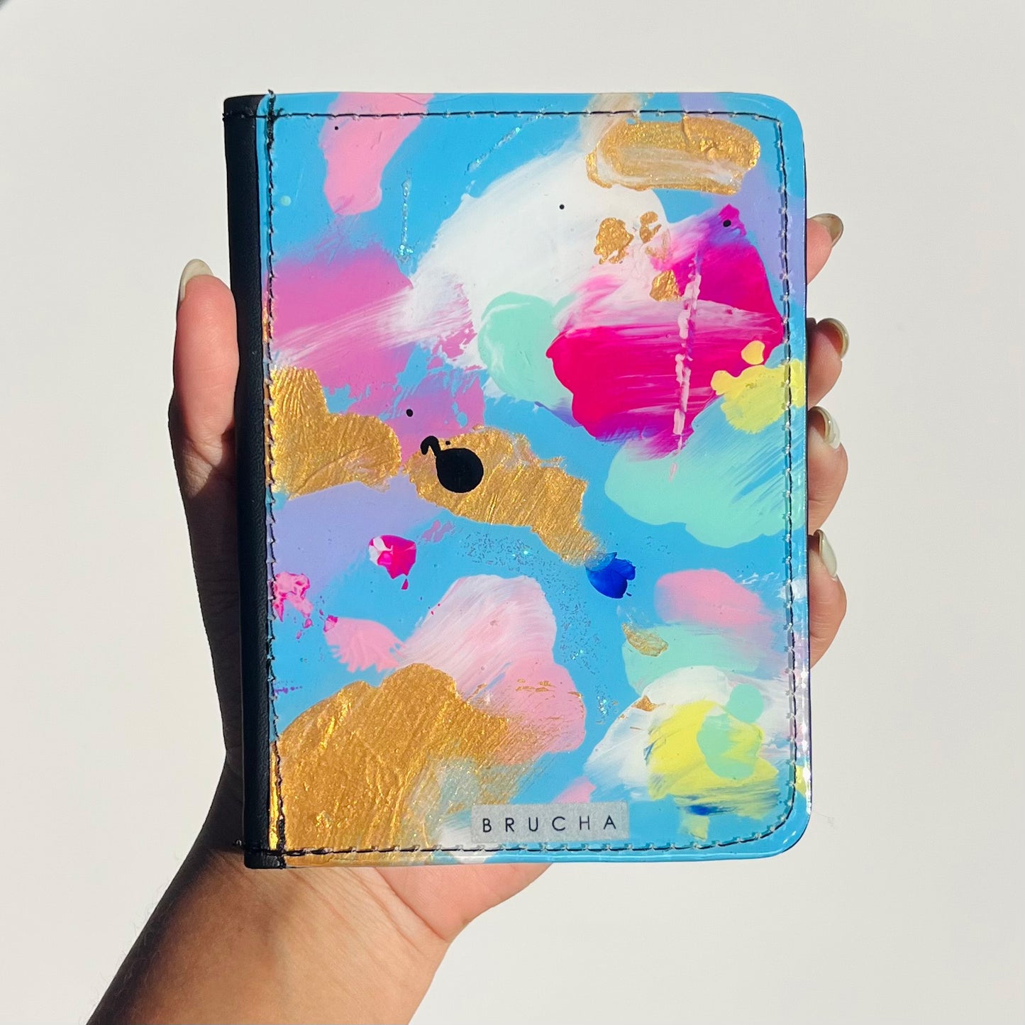 Porta pasaporte pieza única handpainted - Génova