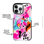 Set de funda ultra resistente, holder match y mica, pintada a mano para iPhone -  Siena